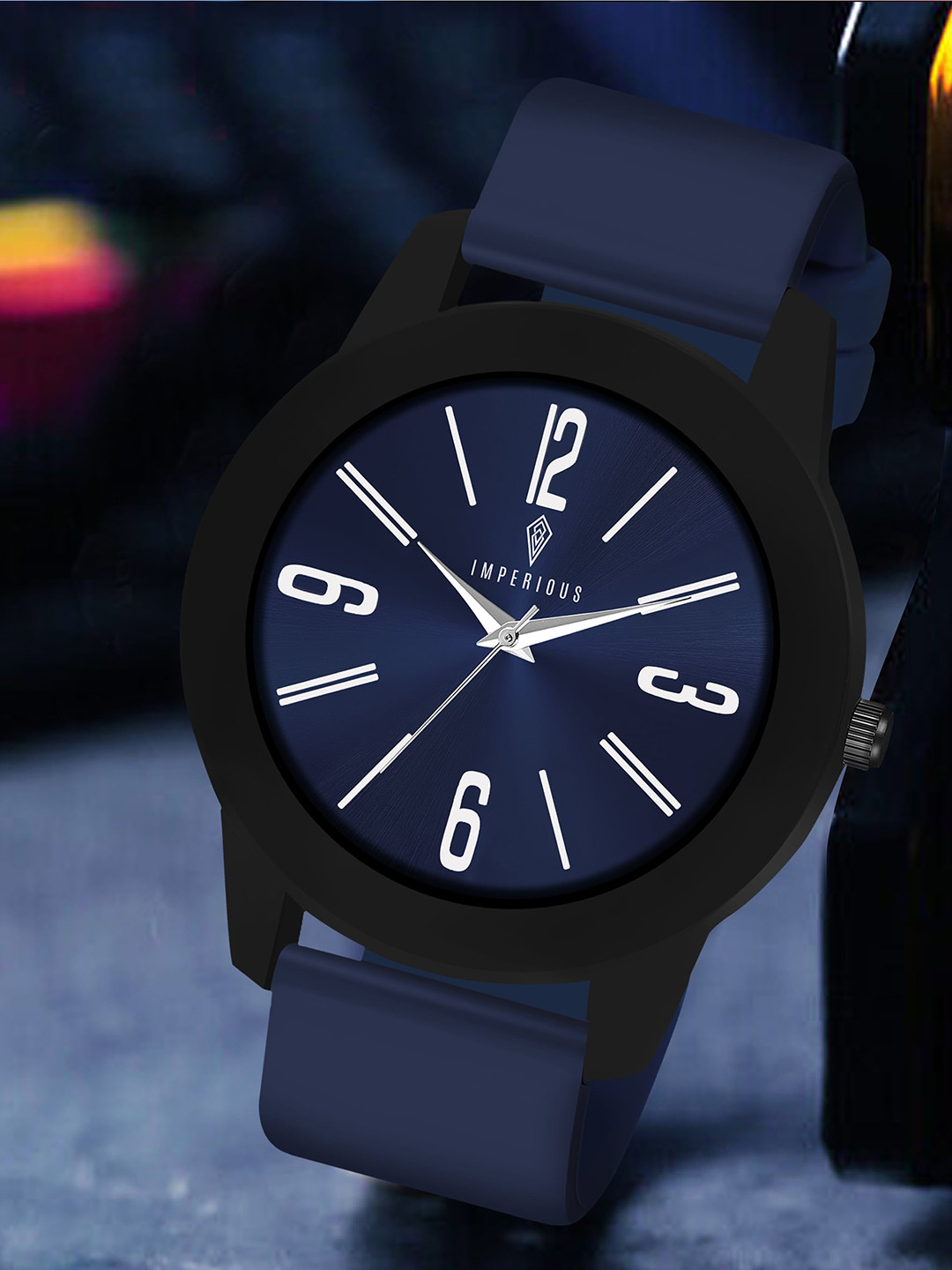 Imperious- The Royal Way Men Printed Round Shaped Analogue Watch IMP-BLUE-M-501