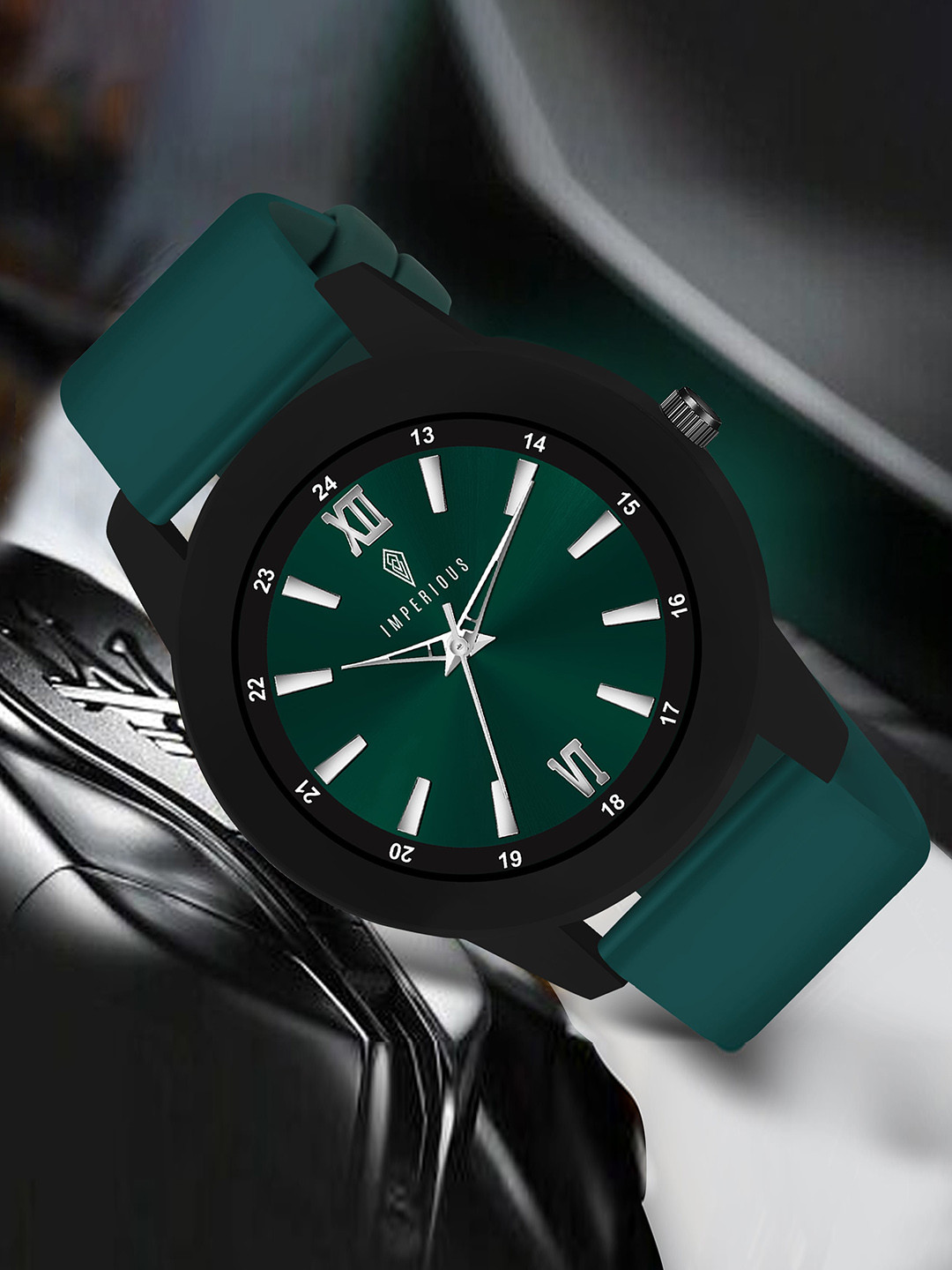 Imperious- The Royal Way Men Round Shaped Analogue Watch IMP-Green-804