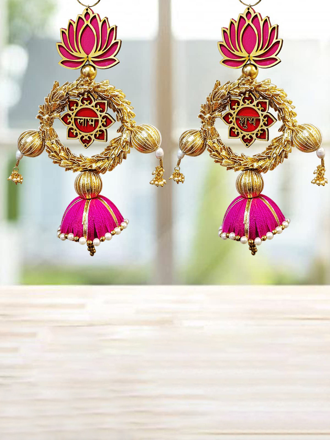 Shubhanjali Shubh Labh Jhumki Lotus Hanging