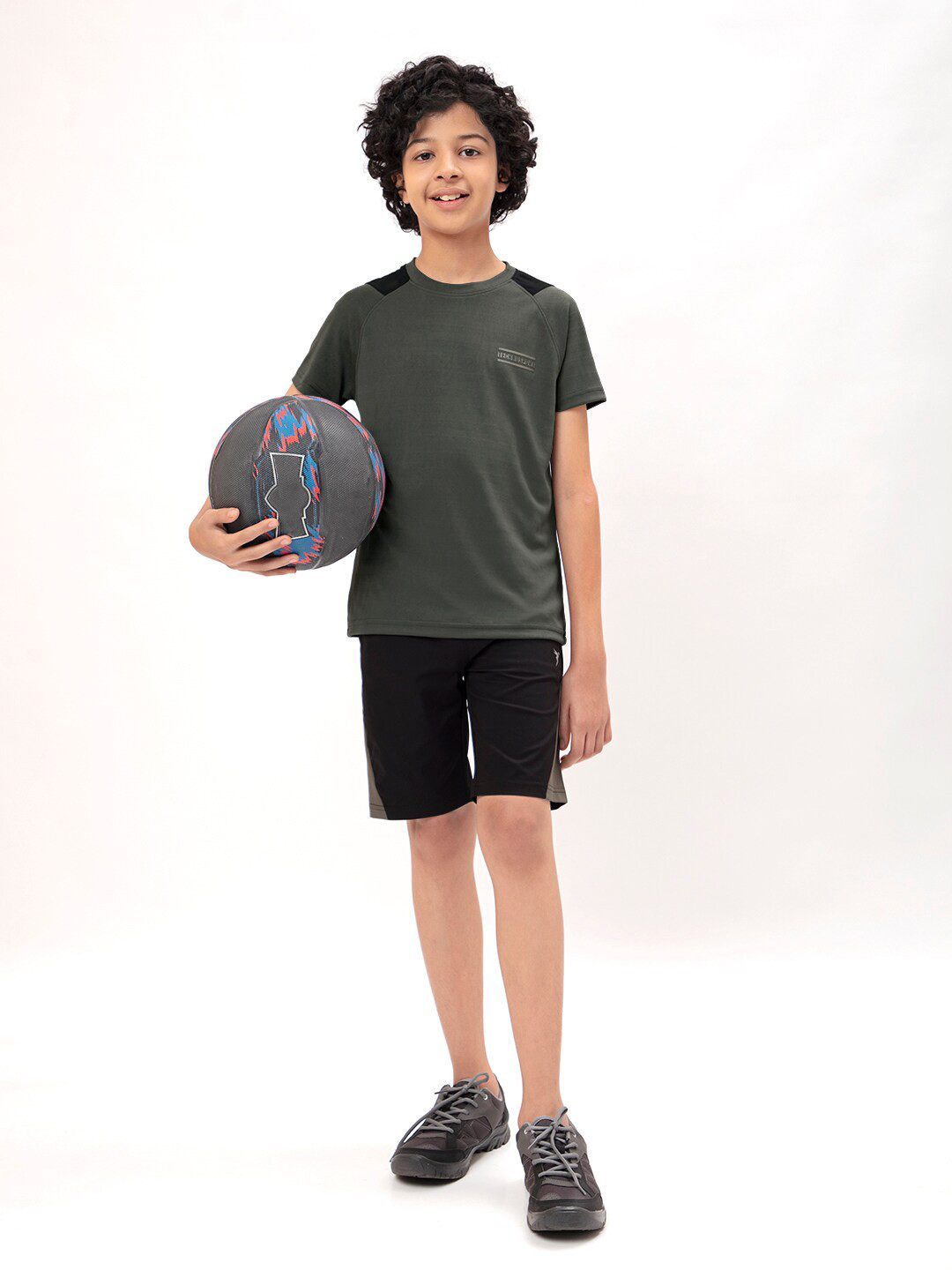 Technosport Boys Colourblocked Round Neck Short Sleeves Double Cool Slim Fit T-shirt