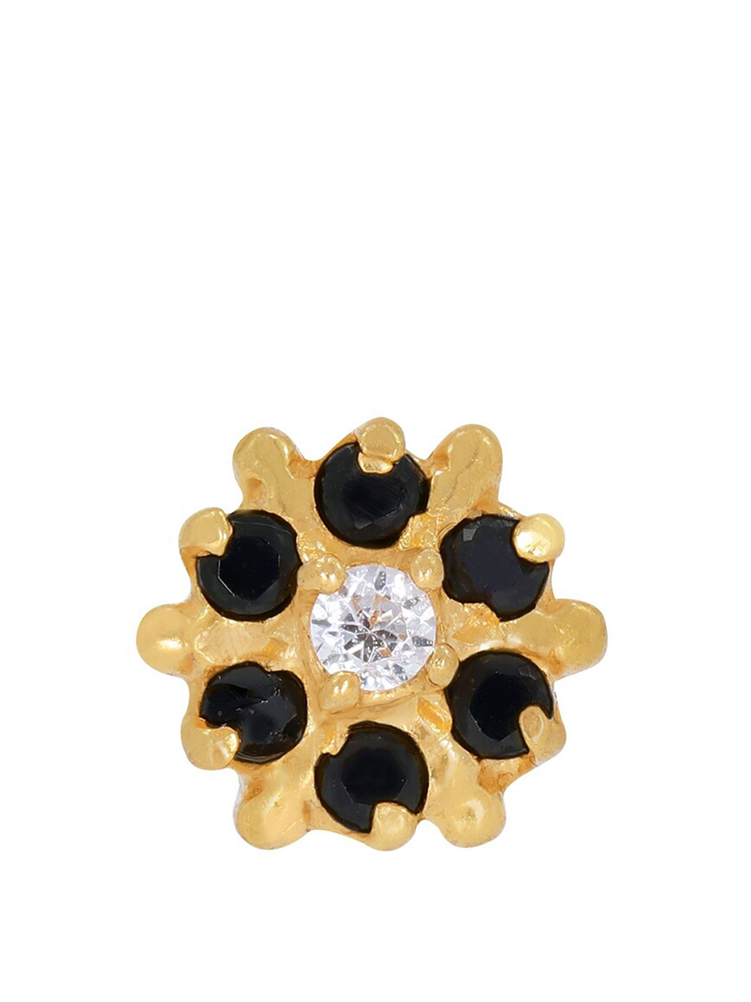 BHIMA BIS Hallmark 22K 916 Gold Stone-Studded Nose Pin