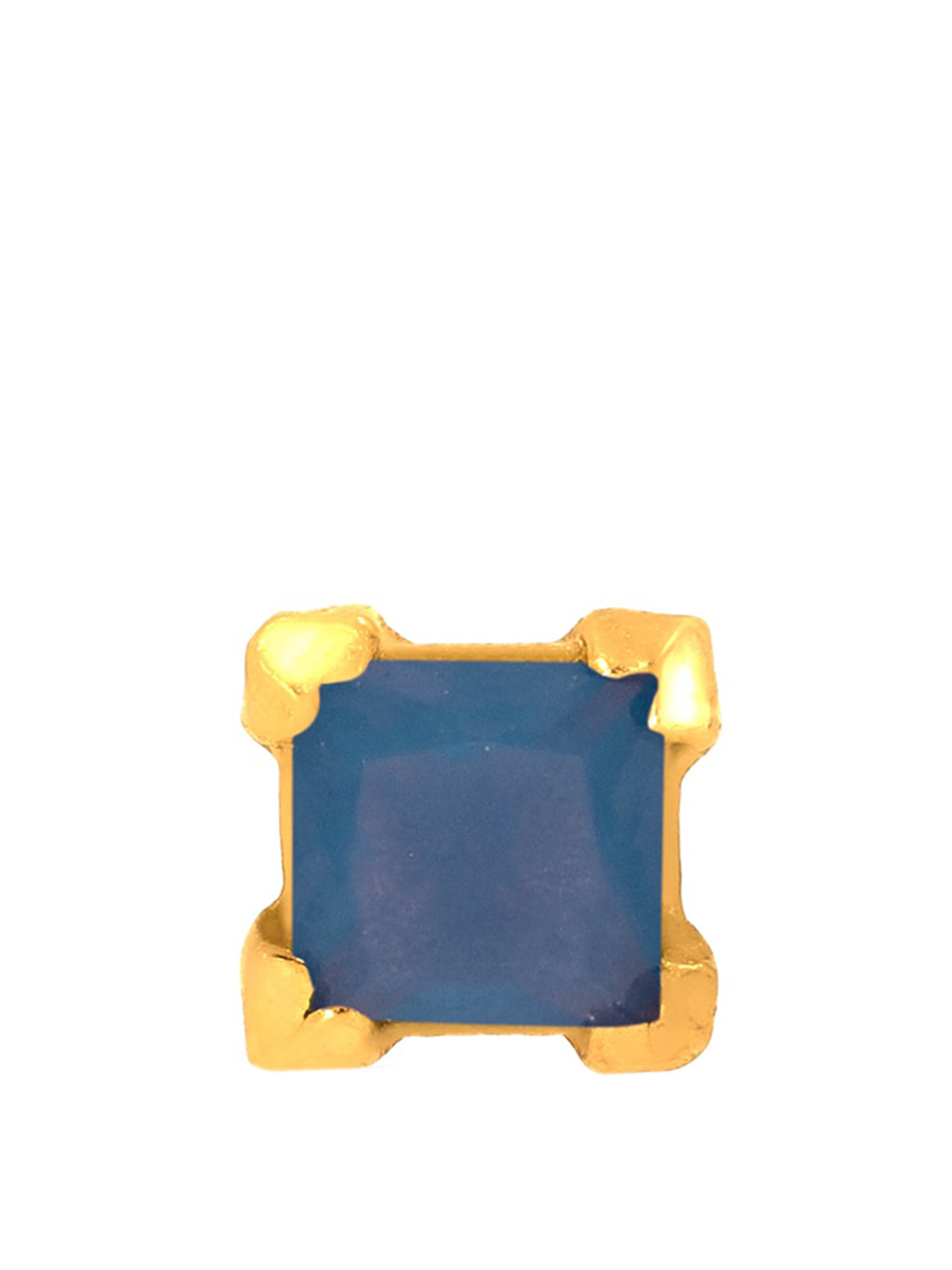 BHIMA BIS Hallmark 22KT (916) Gold Stone Studded Nosepin-0.39 gm