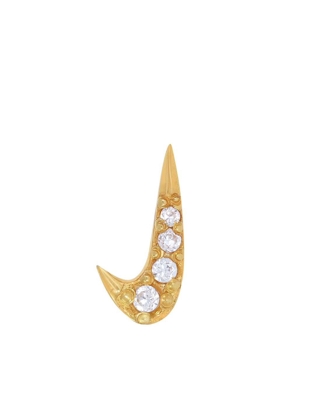 BHIMA BIS Hallmark 22K 916 Gold Gemstone-Studded Nose Pin