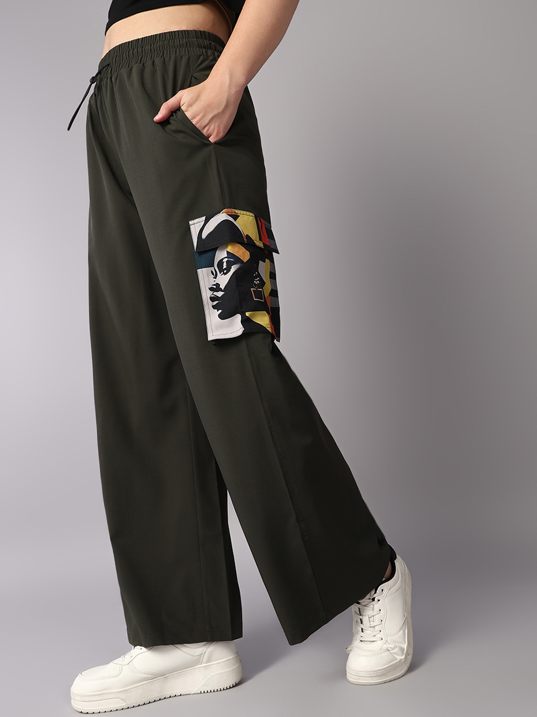 The Roadster Lifestyle Co. Women Mid-Rise Easy Wash Parallel Trousers