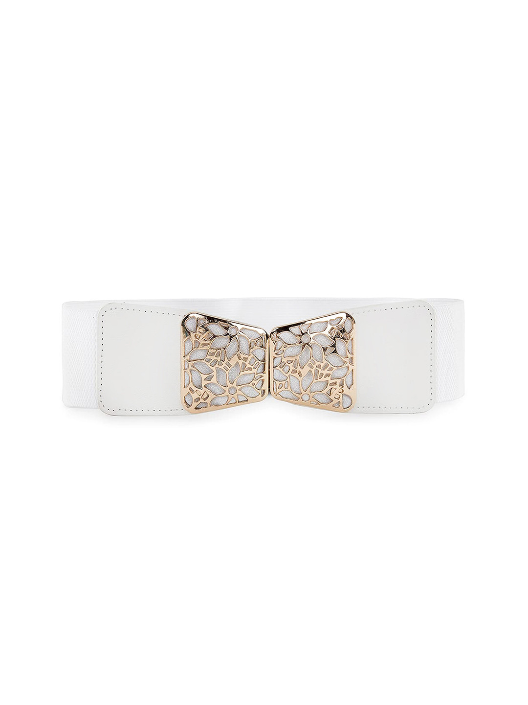 REDHORNS Women Hollow Floral Design Elastic Waist Belt