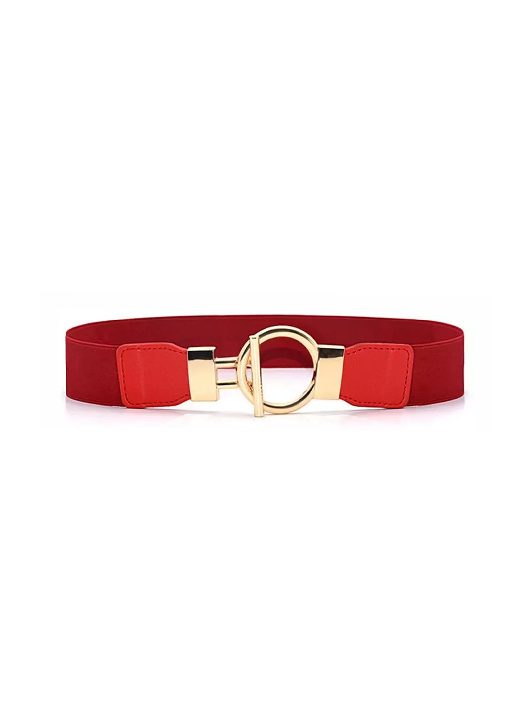 REDHORNS Women Round Buckle Design Elastic Waist Belt
