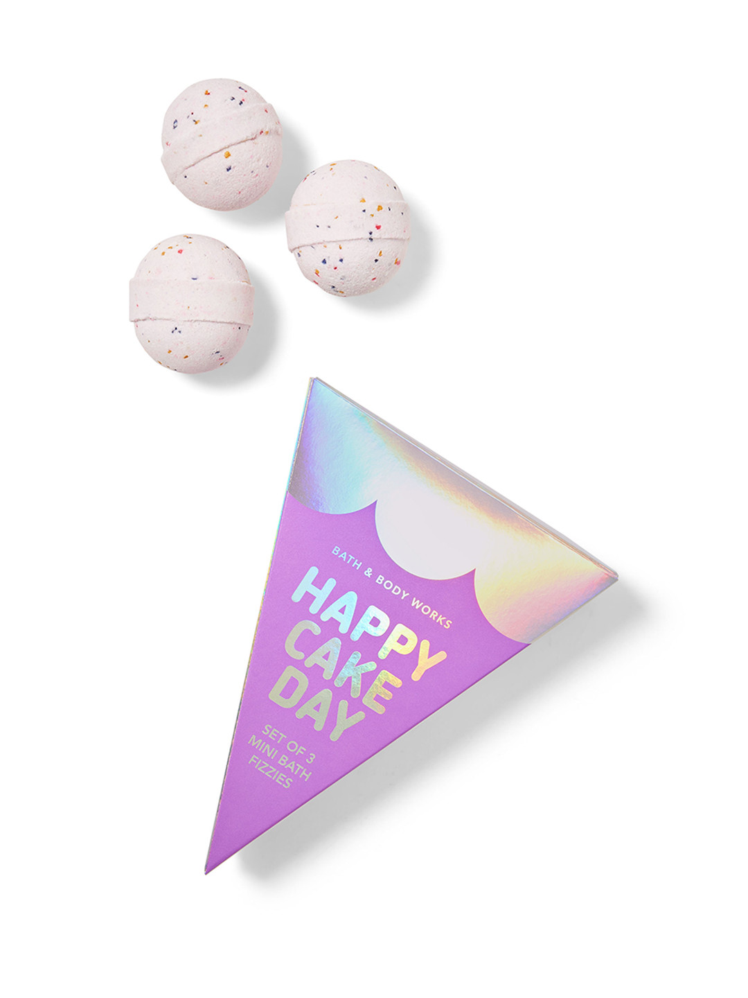 Bath & Body Works Happy Cake Day Vanilla Buttercream Set of 3 Mini Bath Fizzies