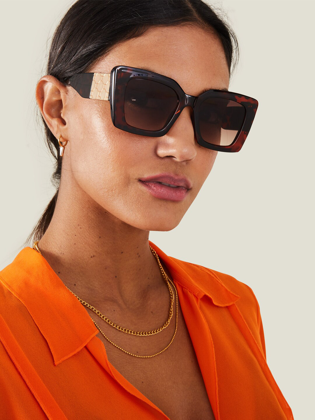 Accessorize Women Oversized Sunglasses with UV Protected Lens MA-10001920781