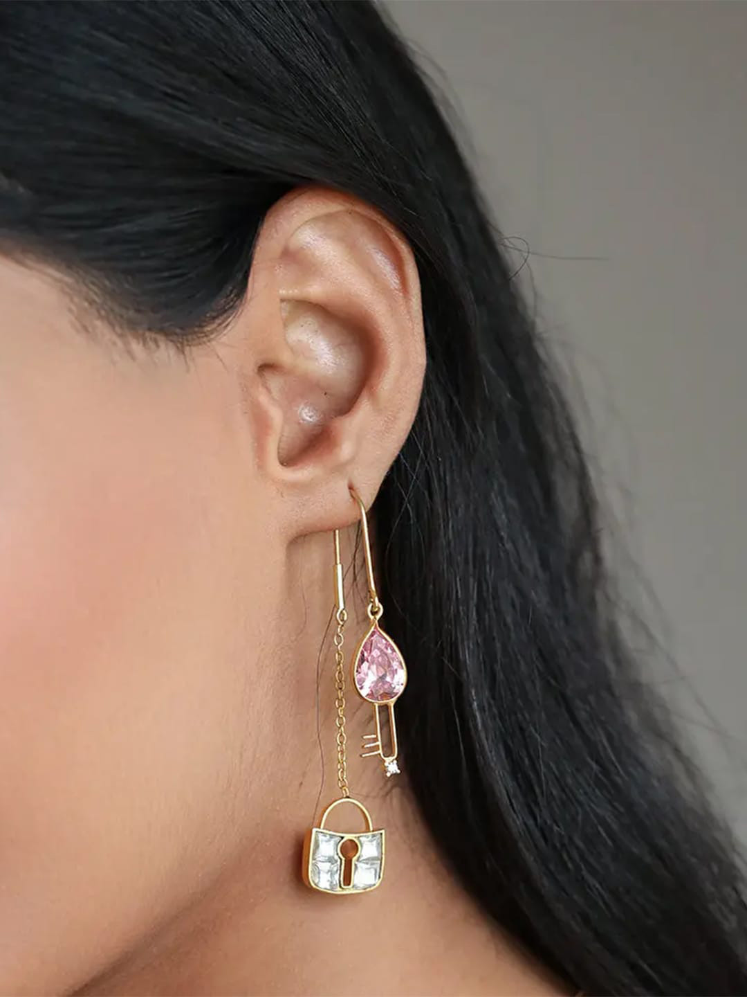 Unniyarcha Gold Plated 92.5 Silver Contemporary Sui Dhaga Earrings