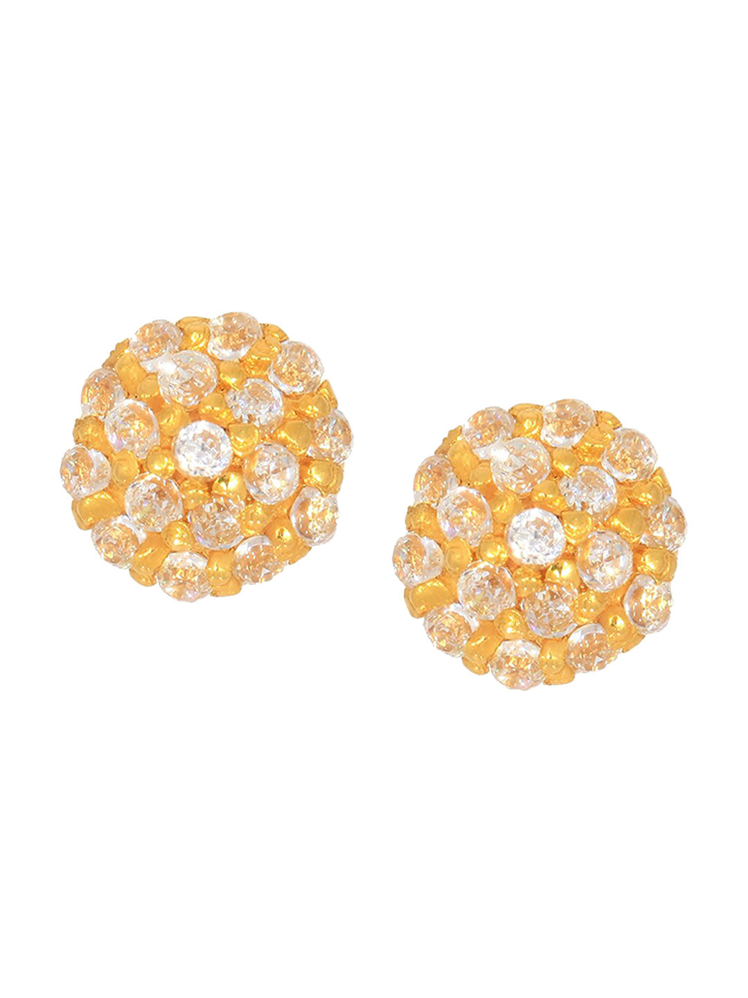 BHIMA 22K BIS Hallmark (916) Yellow Gold Ball Shaped Stud Earrings