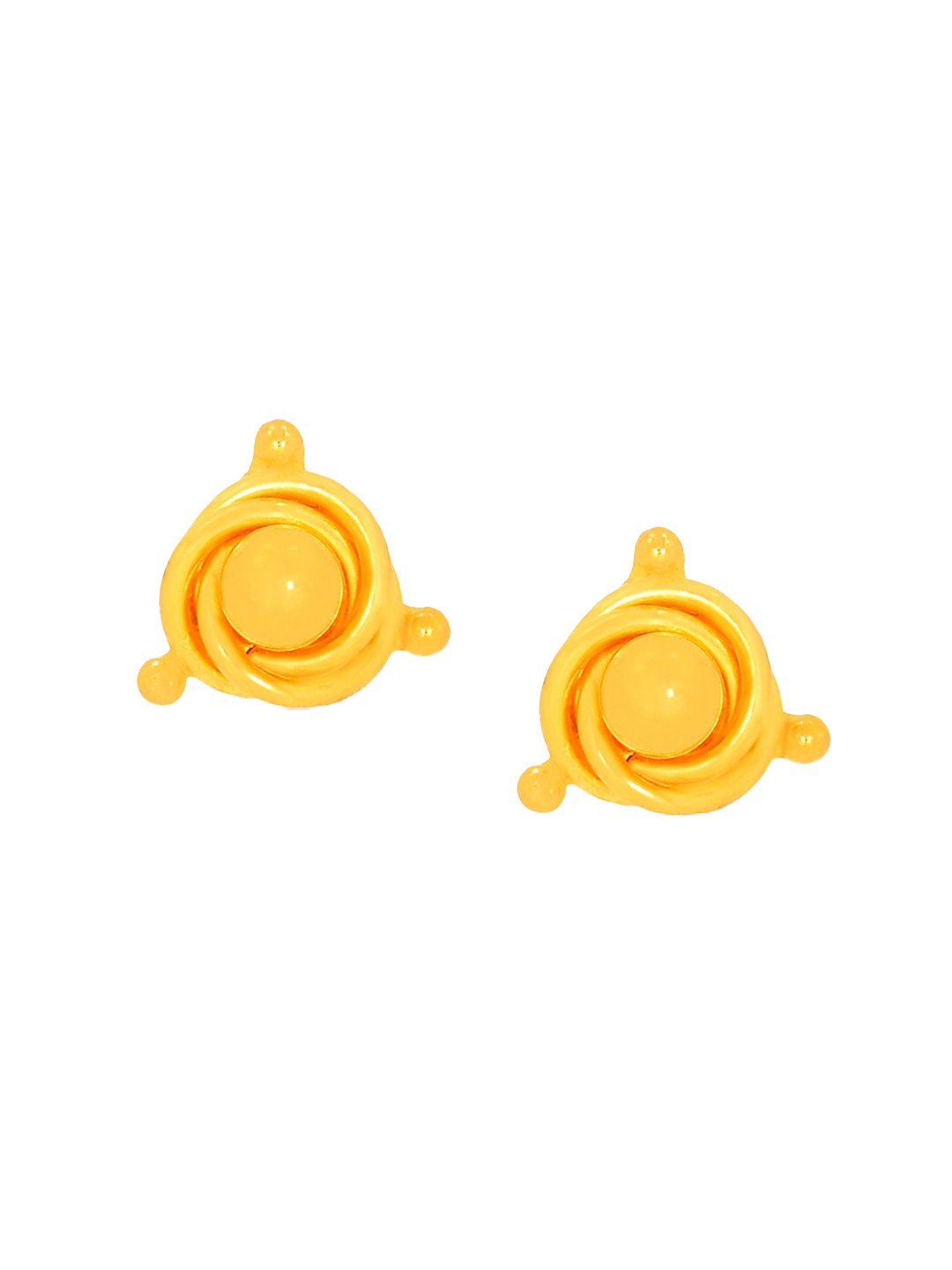 BHIMA 22K BIS Hallmark (916) Yellow Gold Rosette Stud Earrings For Kids