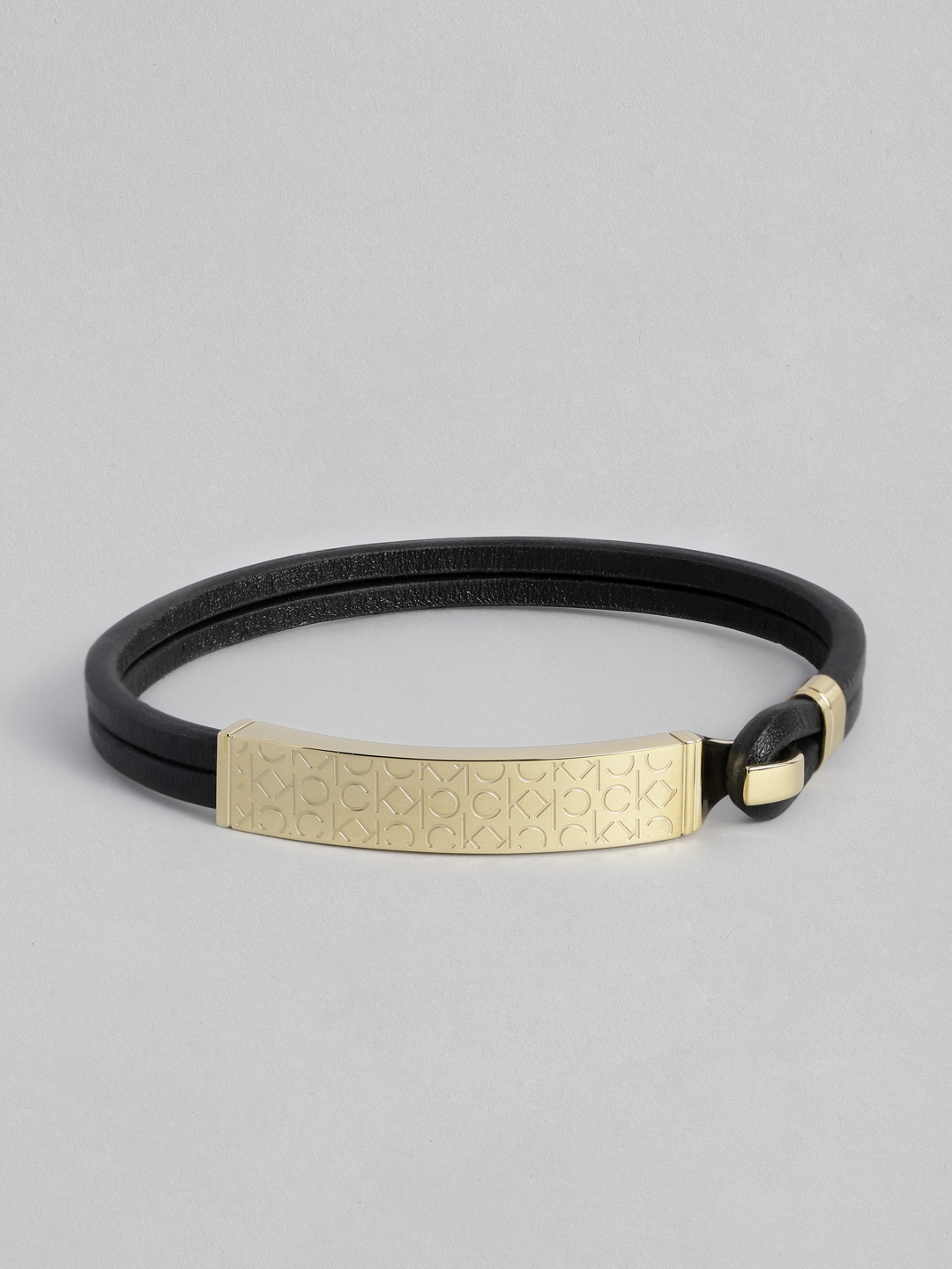 Buy Calvin Klein Men Brass Plated Leather Wraparound Bracelet Bracelet for Men 29246674 Myntra