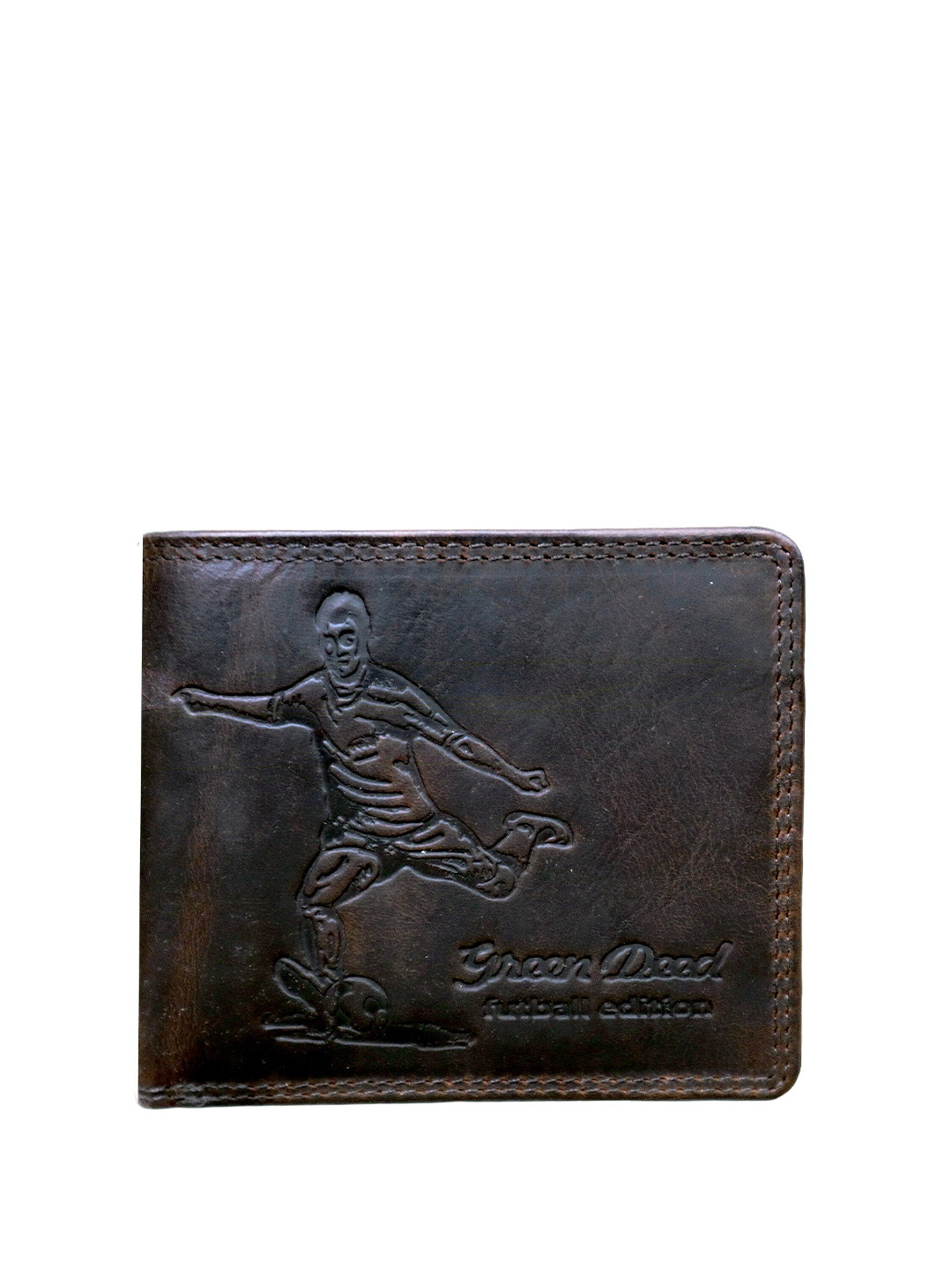 CALFNERO Graphic Textured Leather Two Fold Wallet
