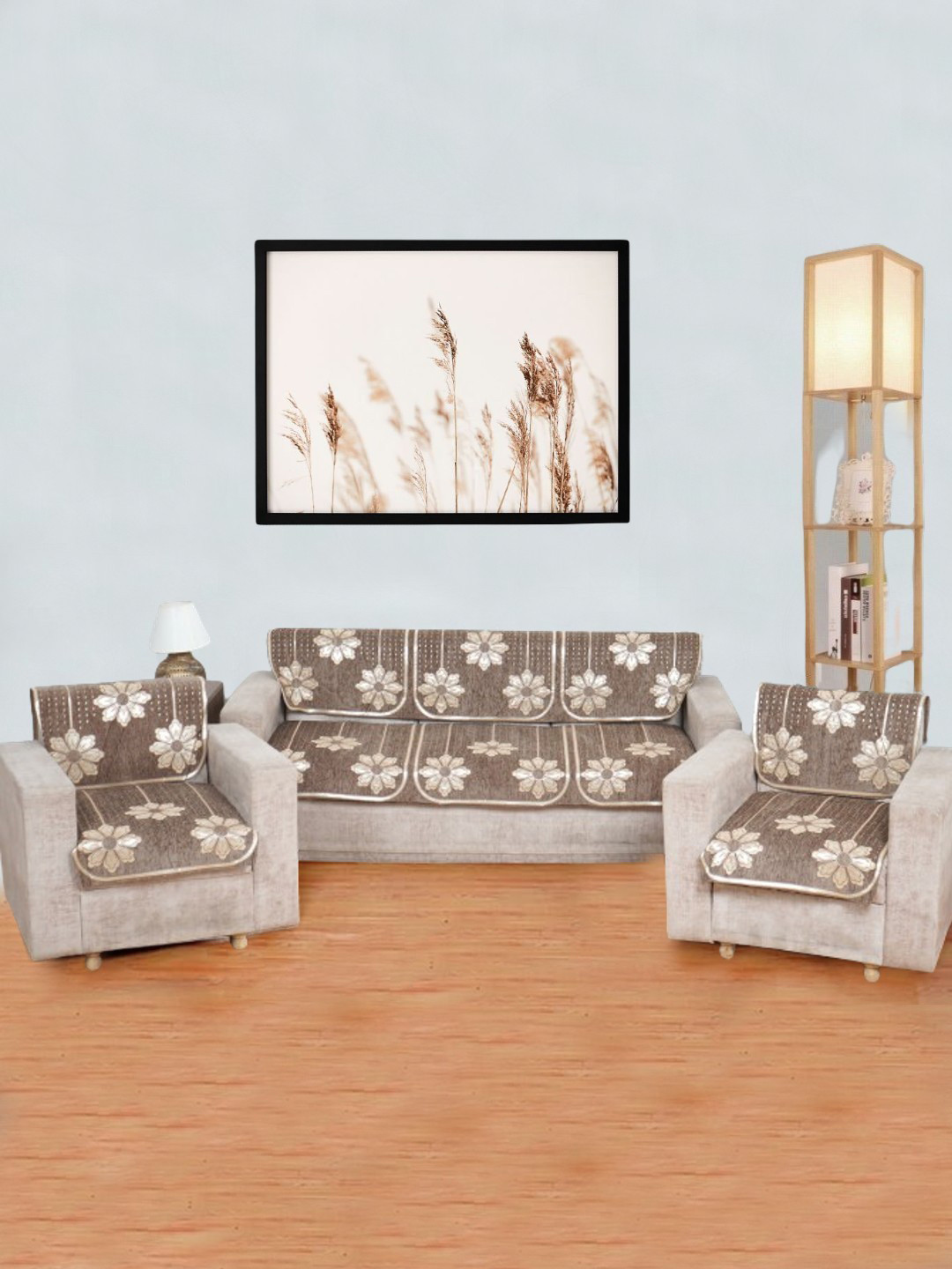 MORADO Brown 10 Pieces 5 Seater Sofa Cover