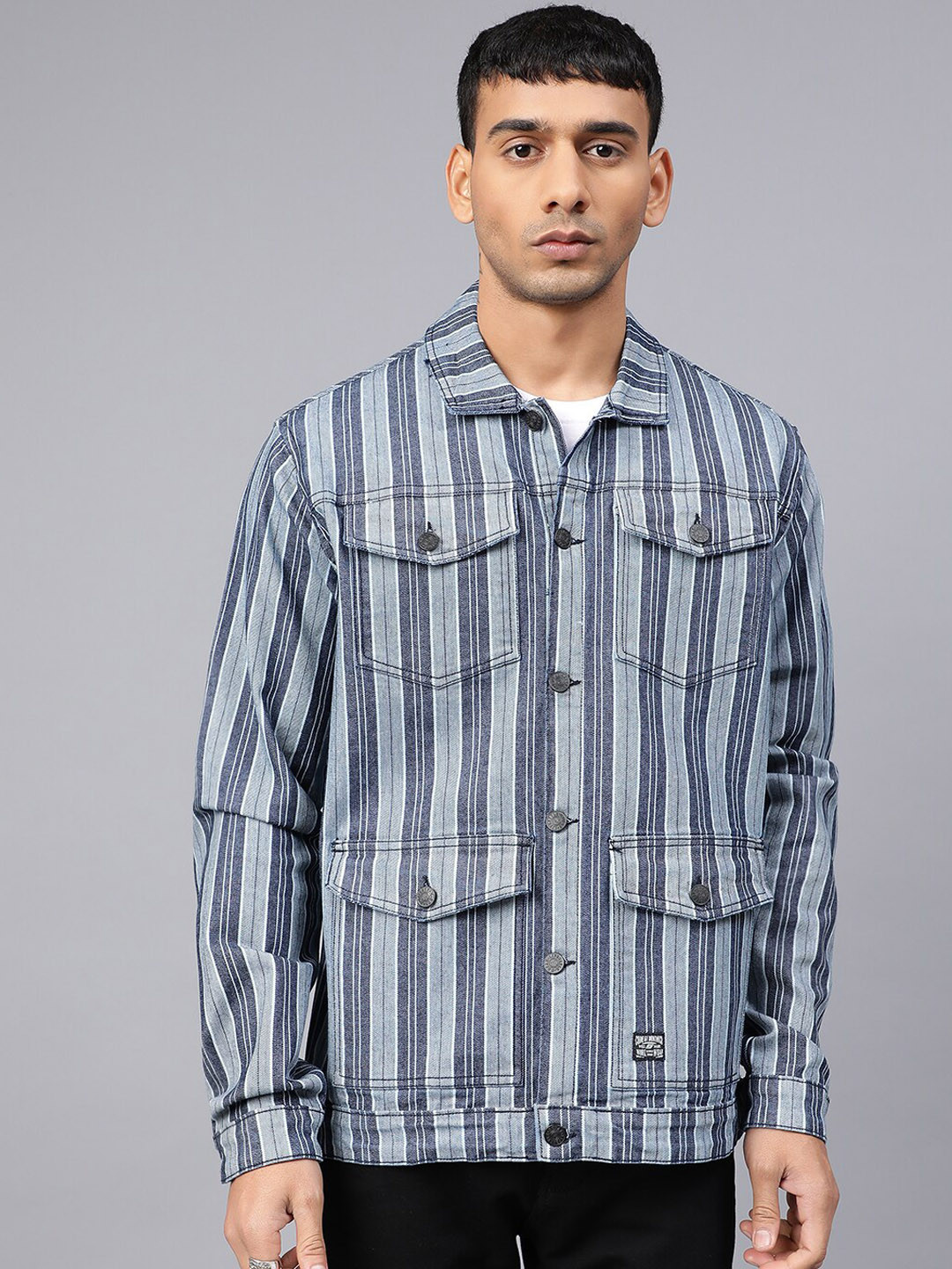 Code 61 Striped Tailored Jacket