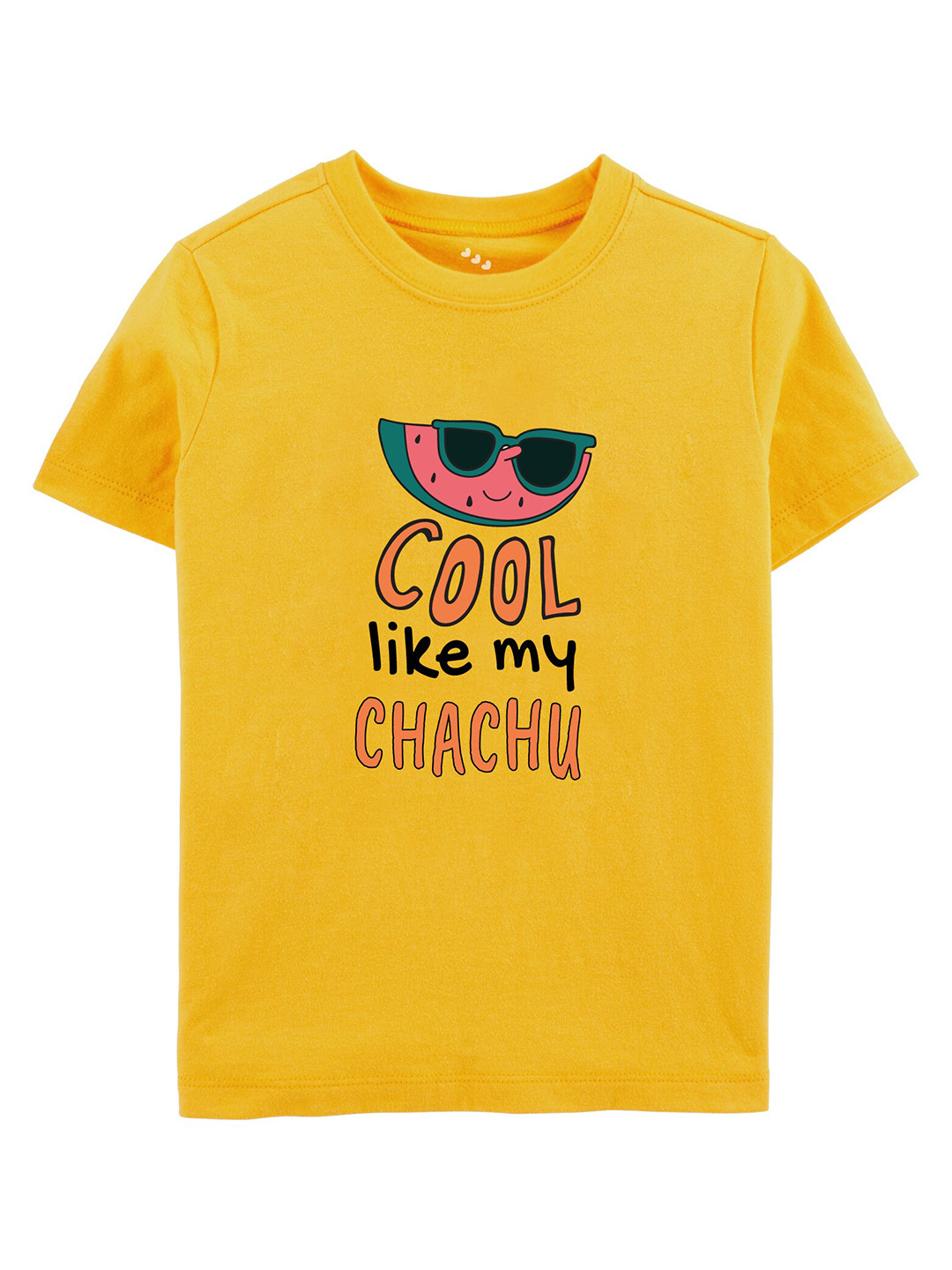 Zeezeezoo Kids Cool Like Chachu Typography Printed Cotton T-shirt