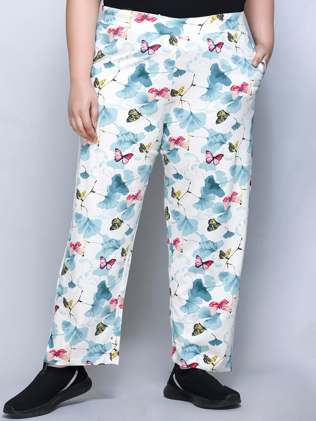 IN Love Plus Size Printed Cotton Track Pants