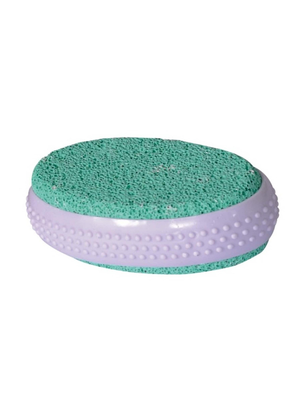 babila PC-V013 Pumice Stone Soft Grip Oval Brushes - Purple & Green