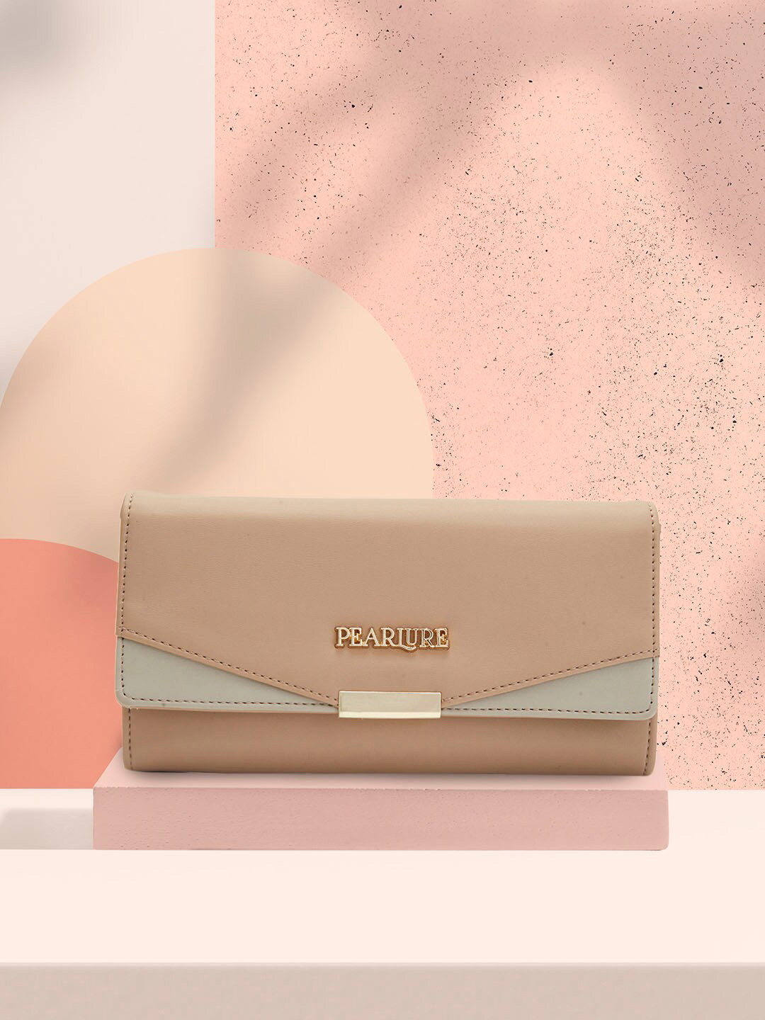 Pearlure Women Colourblocked PU Two Fold Wallet
