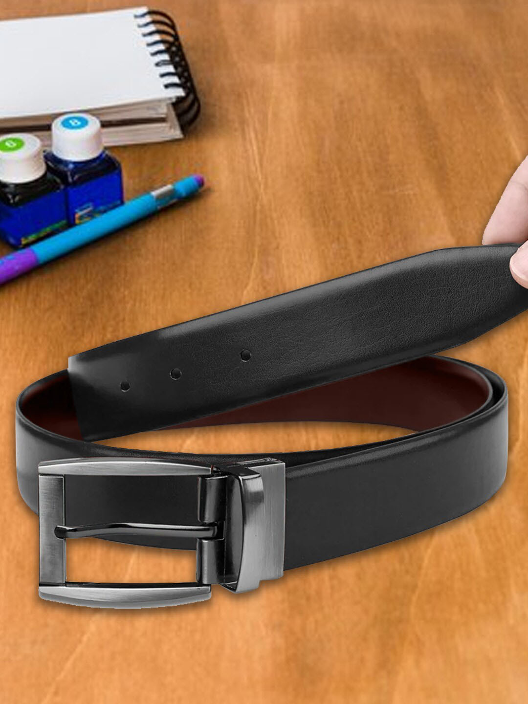 The Wallet Store Men Leather Reversible Formal Belt