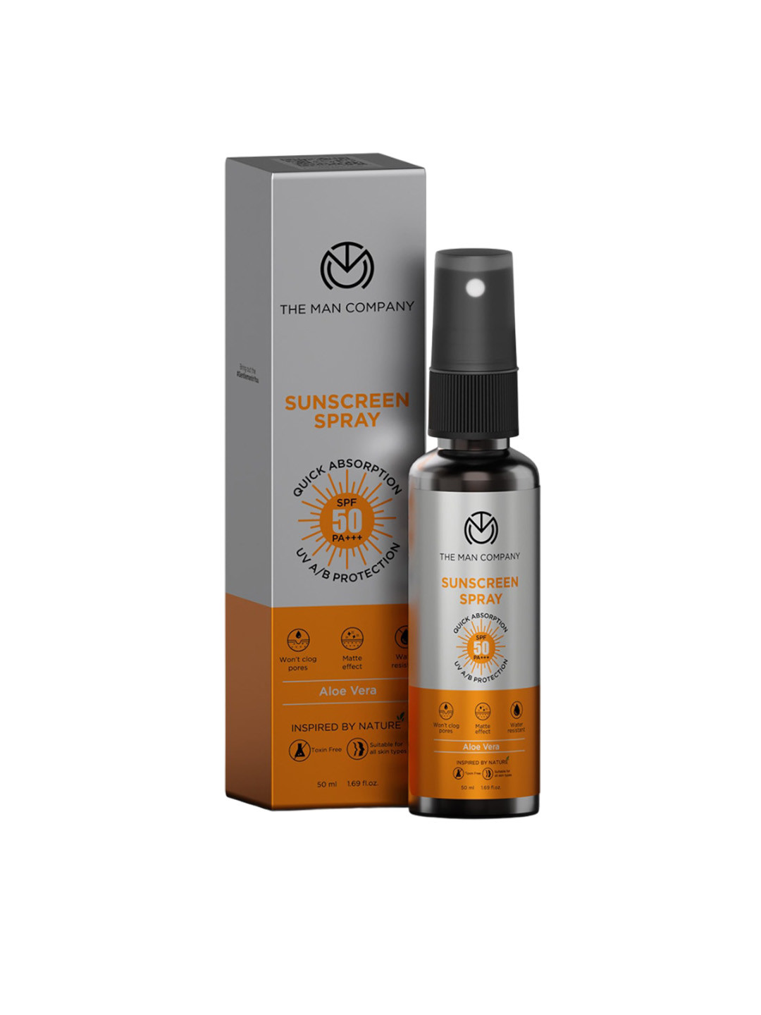 THE MAN COMPANY Quick Absorption Sunscreen Spray SPF 50 PA+++ - 50 ml