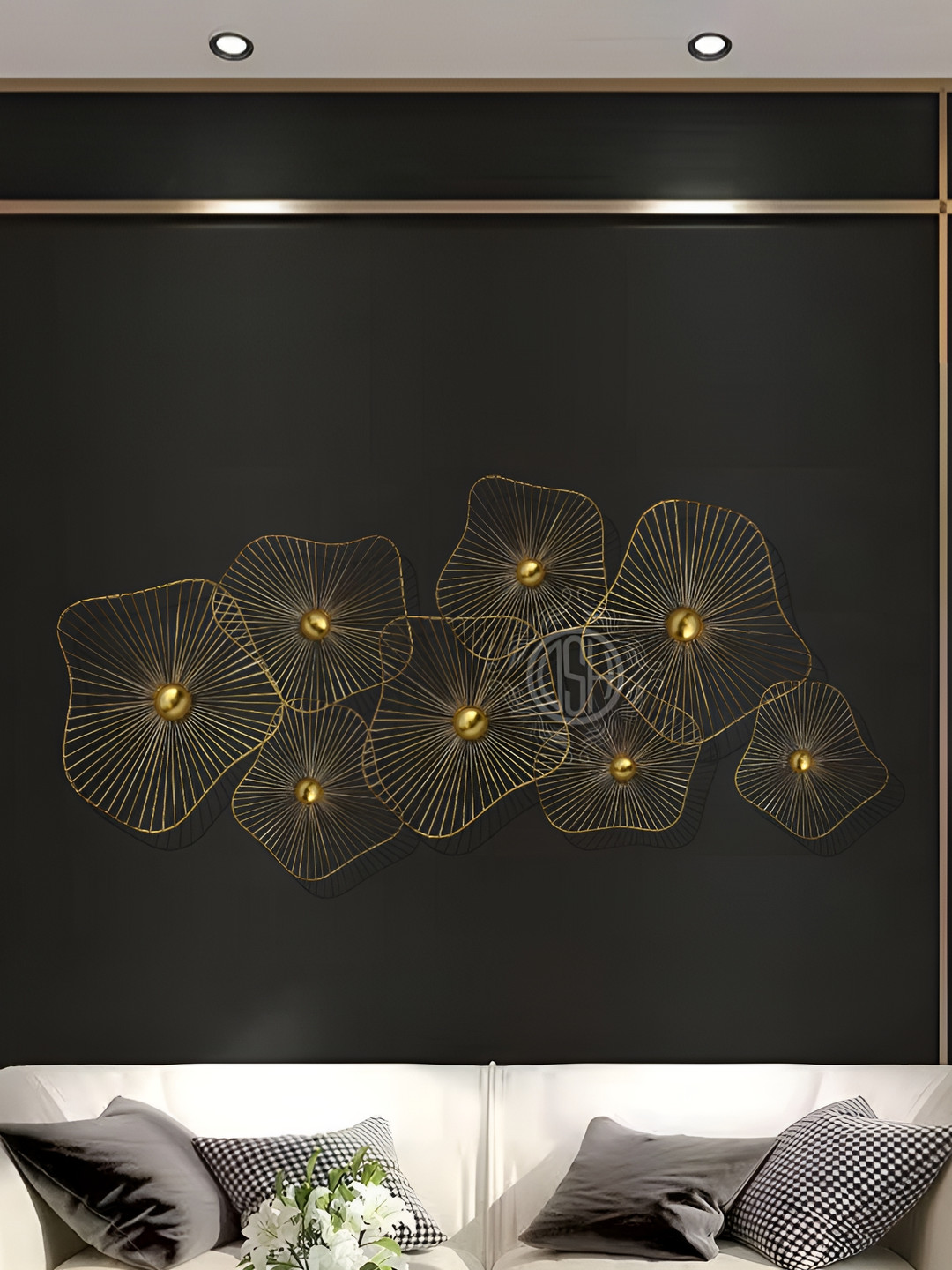 DSH Crafting Your Curiosity Wall Hanging Metal Glossy Hall Floral Wall Decor-23.6In