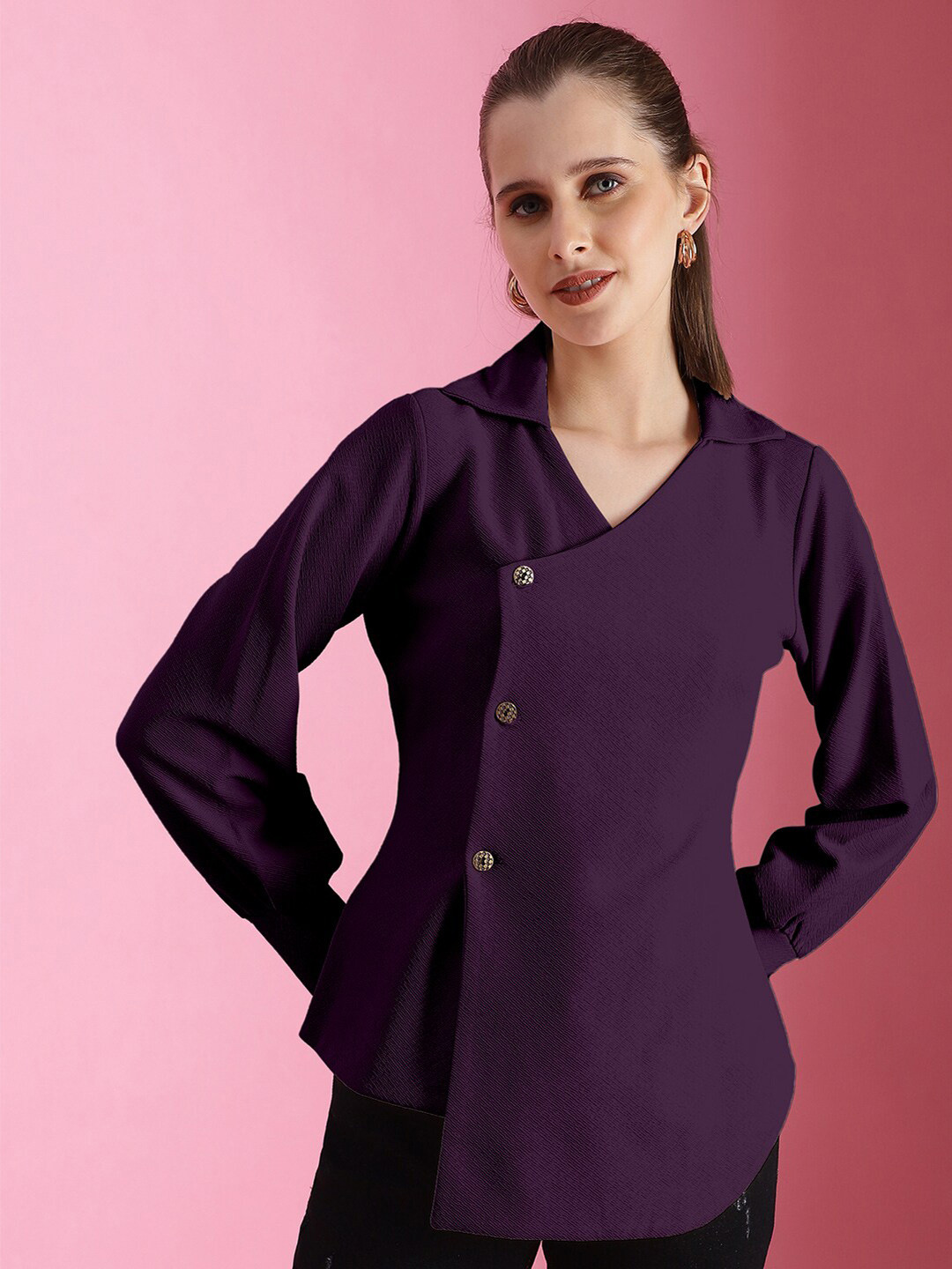 Selvia Women Longline Wrap Top
