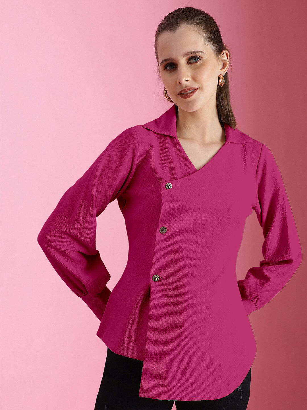 Selvia Women Longline Wrap Top