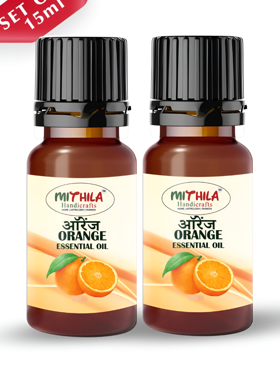 MITHILA Handicrafts 2-Pcs Orange colored Orange Aroma Oils