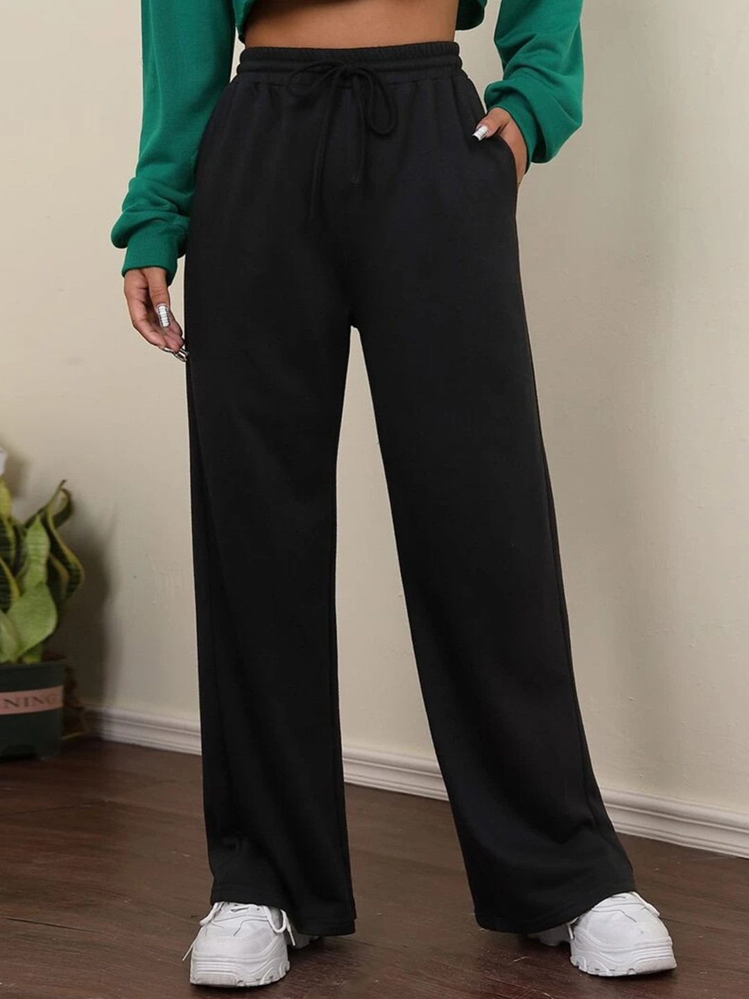 Stylecast X Slyck Women Wrinkle Free Pure Cotton Comfort Track Pant