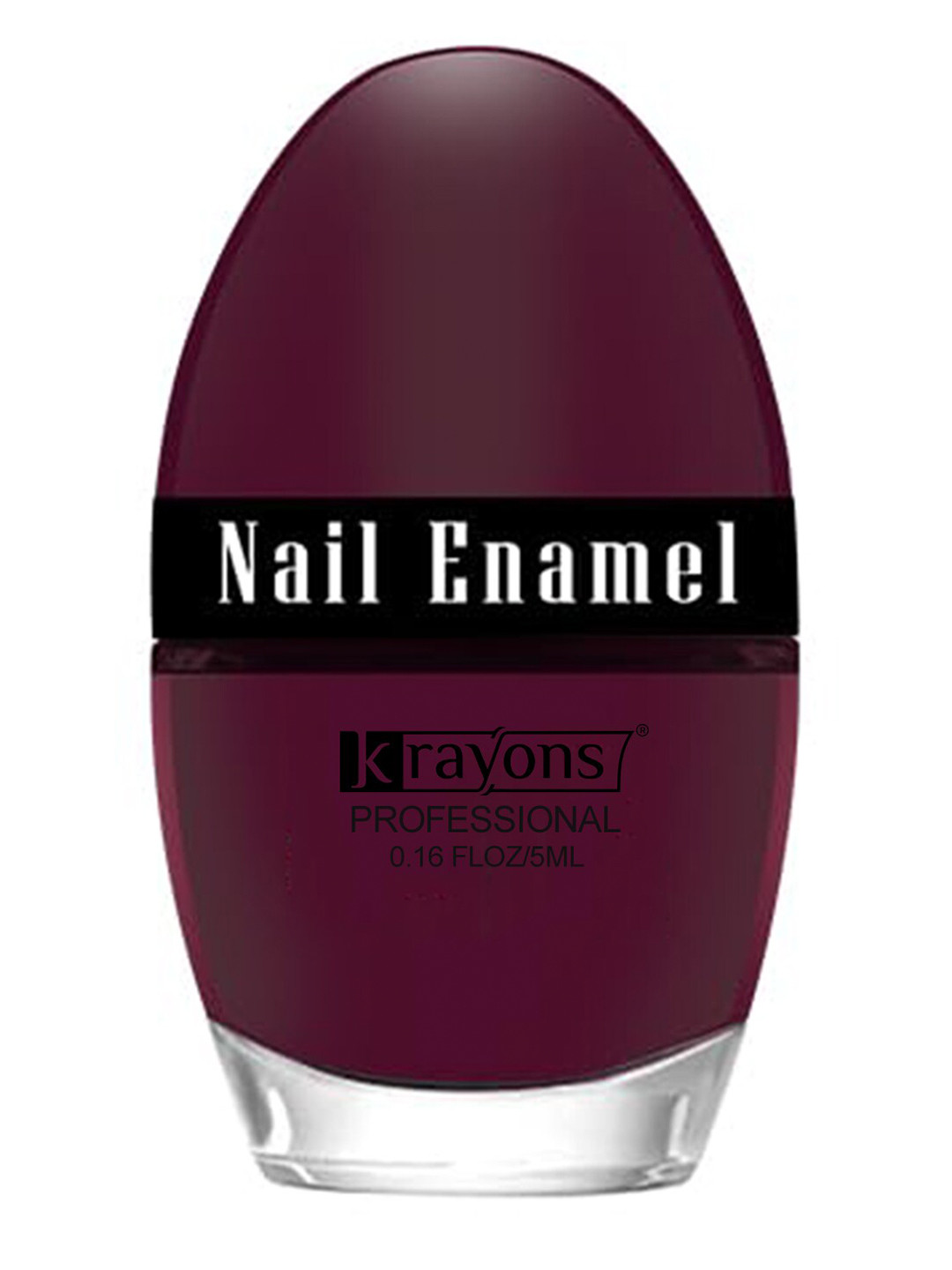 krayons Professional High Shine Quick Dry Glossy Nail Paint 5ml - Maroon 10