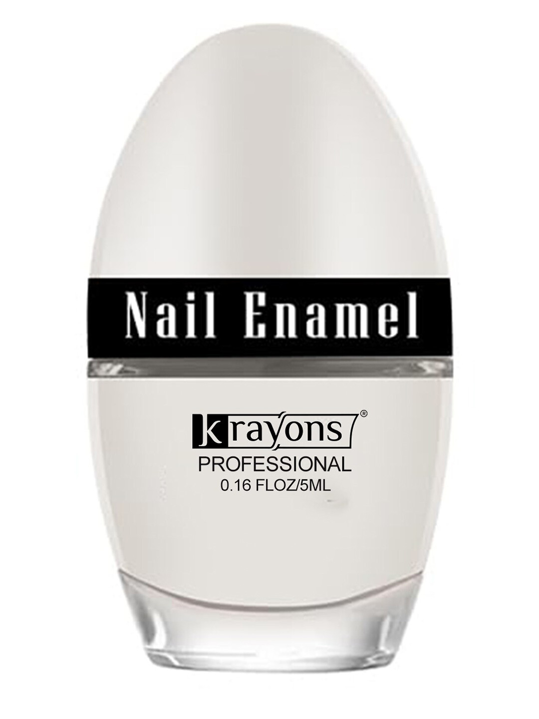 krayons Professional High Shine Quick Dry Glossy Nail Paint 5ml - White Snow 47