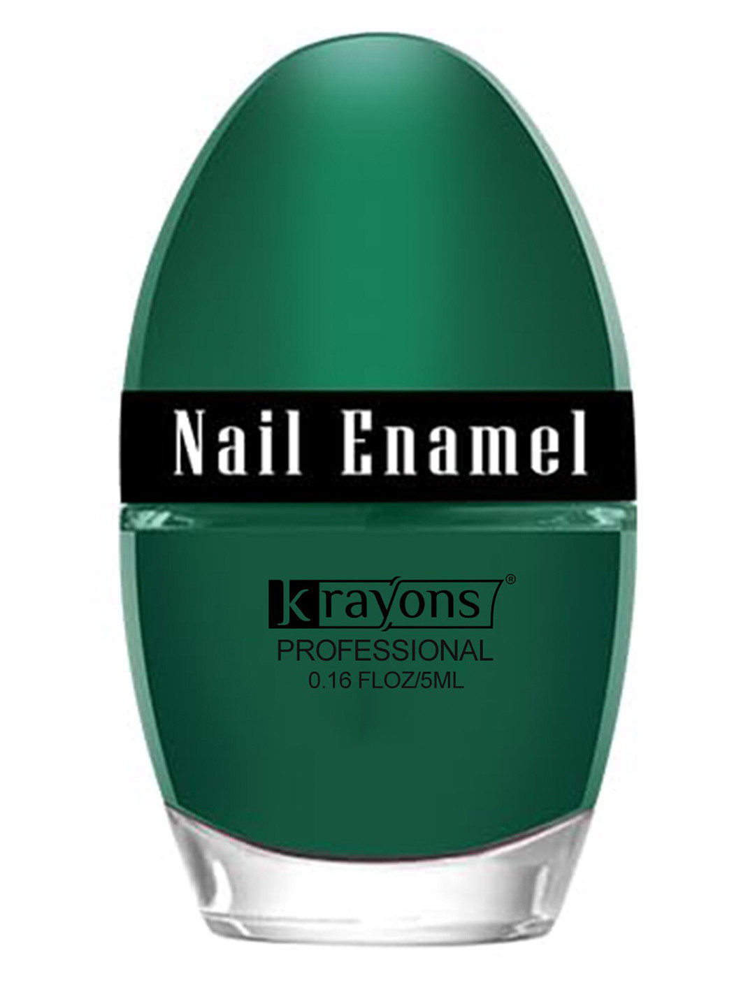 krayons Professional High Shine Quick Dry Glossy Nail Paint 5ml - Dark Green 38