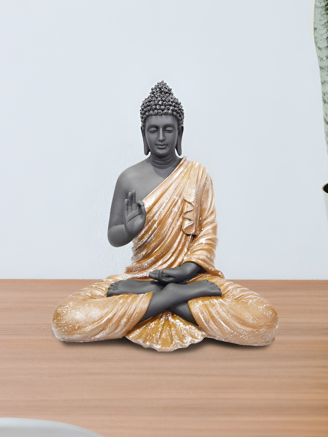 GW CREATIONS Black Marble Glossy Home Office Small Showpiece - 13 Inches