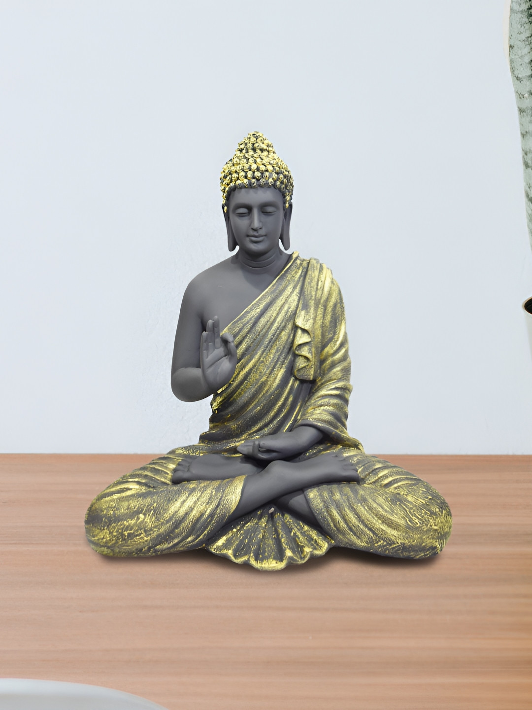 GW CREATIONS Black Marble Glossy Living Room Small Showpiece - 14.2 Inches