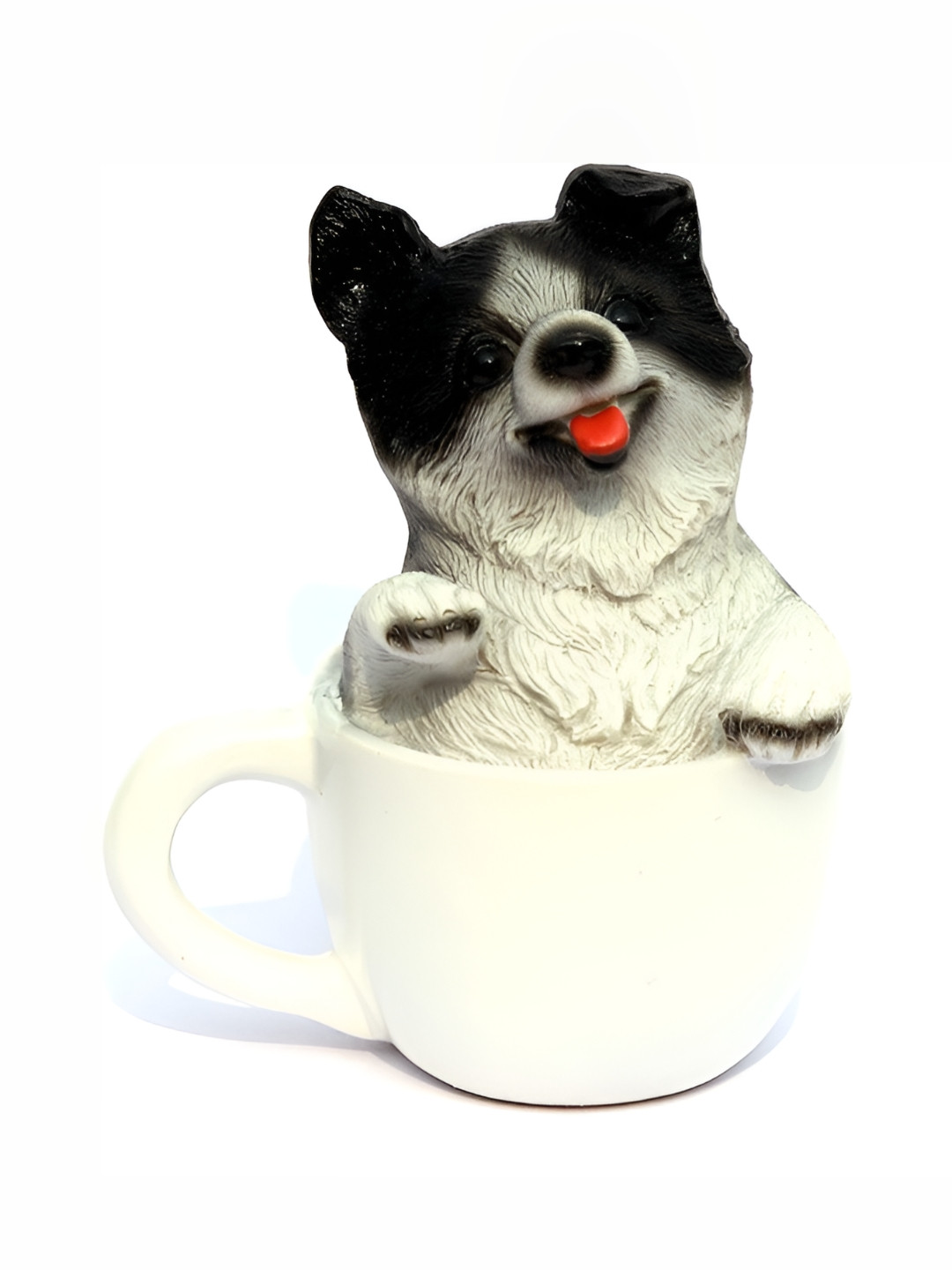 GW CREATIONS White Polyresin Glossy Kitchen Medium Showpiece - 3.5 Inches