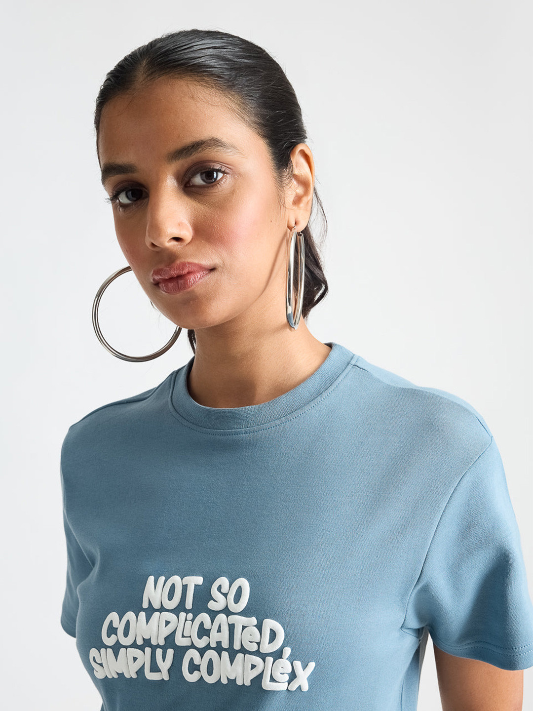 FREAKINS Typography Printed Round Neck Pure Cotton Casual T-shirt