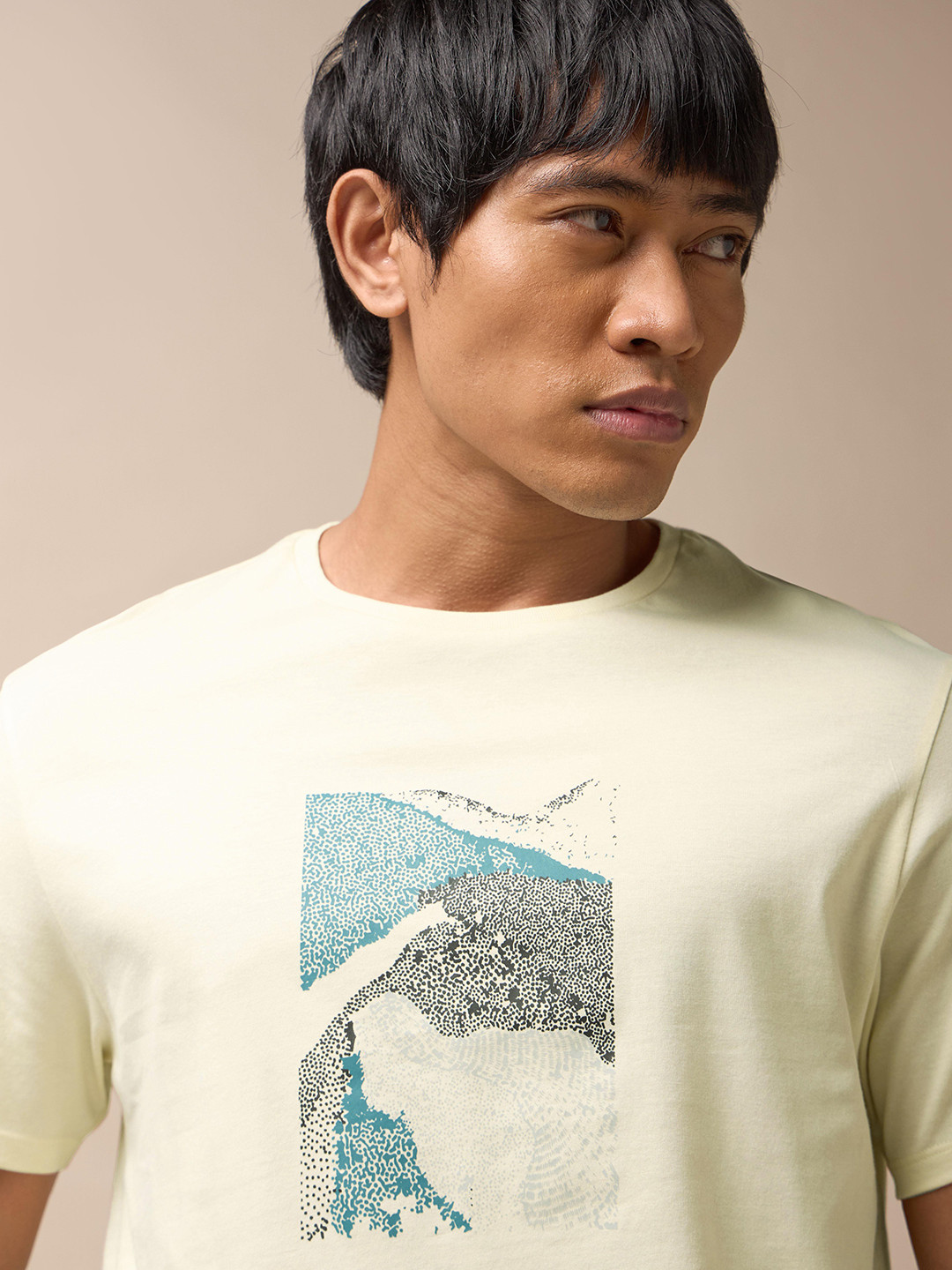 CULT Printed Pure Cotton Bio Finish Yoga T-shirt