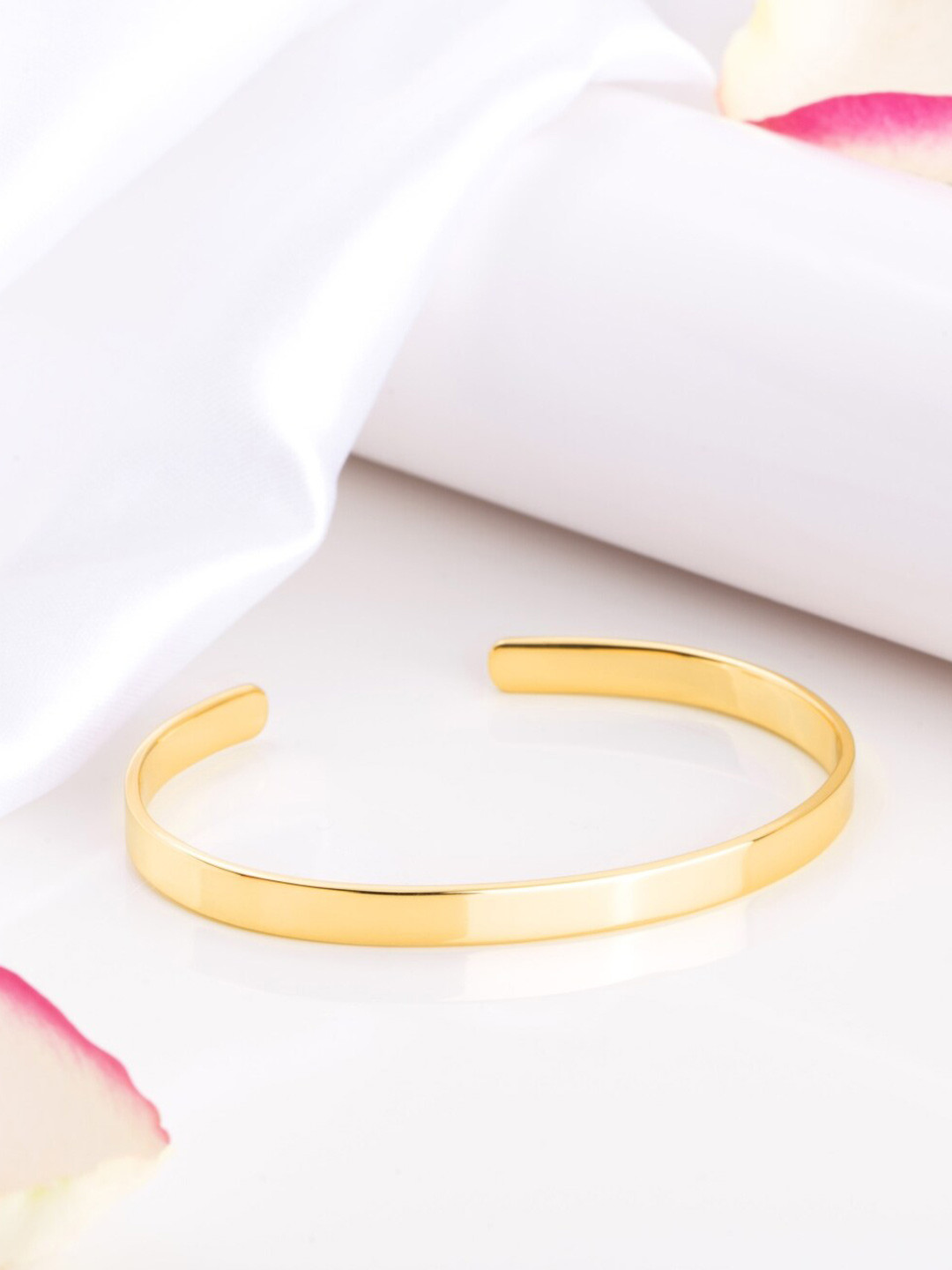 Zavya 925 Pure Silver Gold-Plated Cuff Bracelet