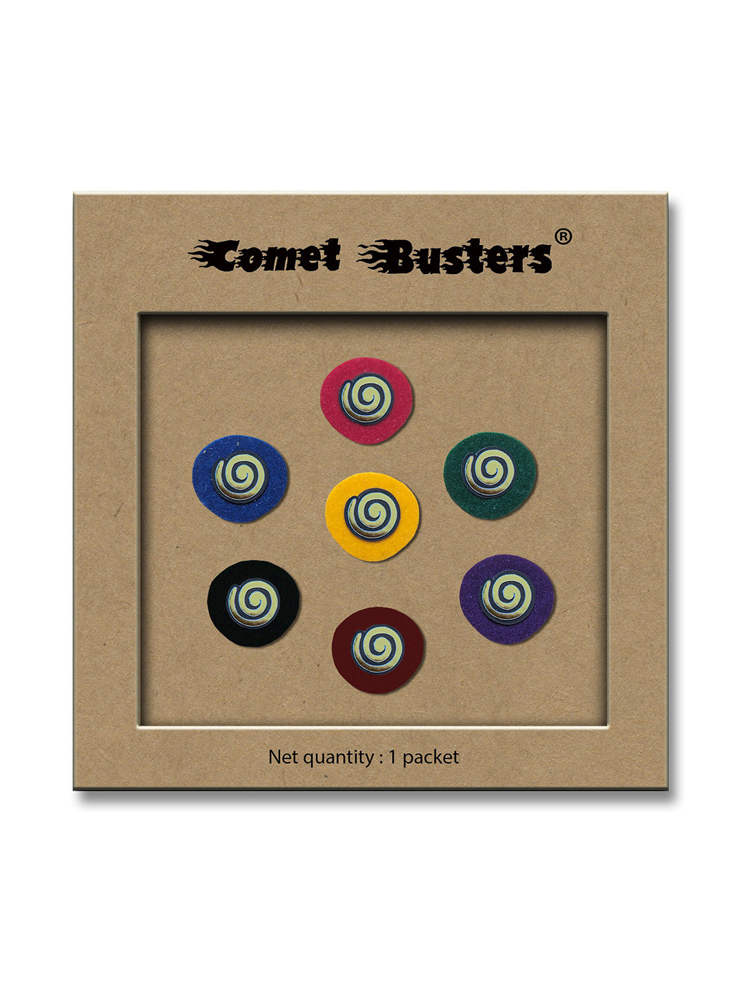 Comet Busters Pack Of 7 Twirl Pattern Bindis