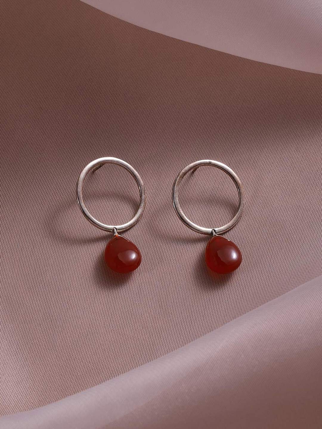 Fabindia Silver Beaded Drop Earrings