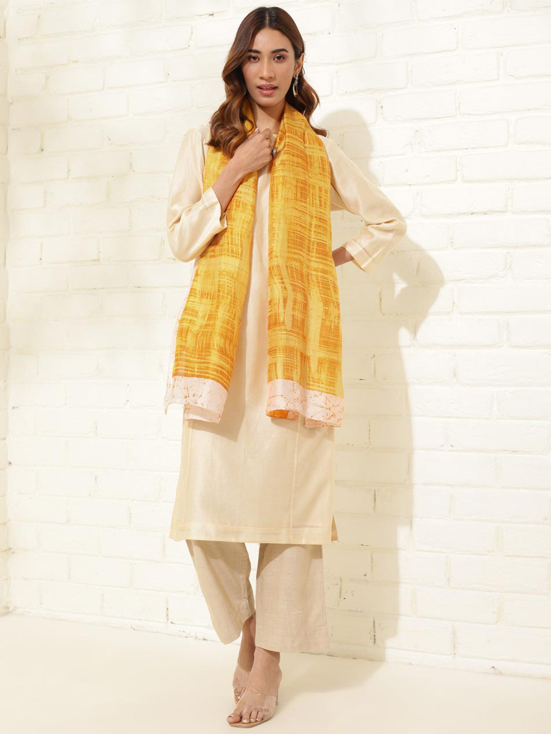 Fabindia Silk Batik Stole