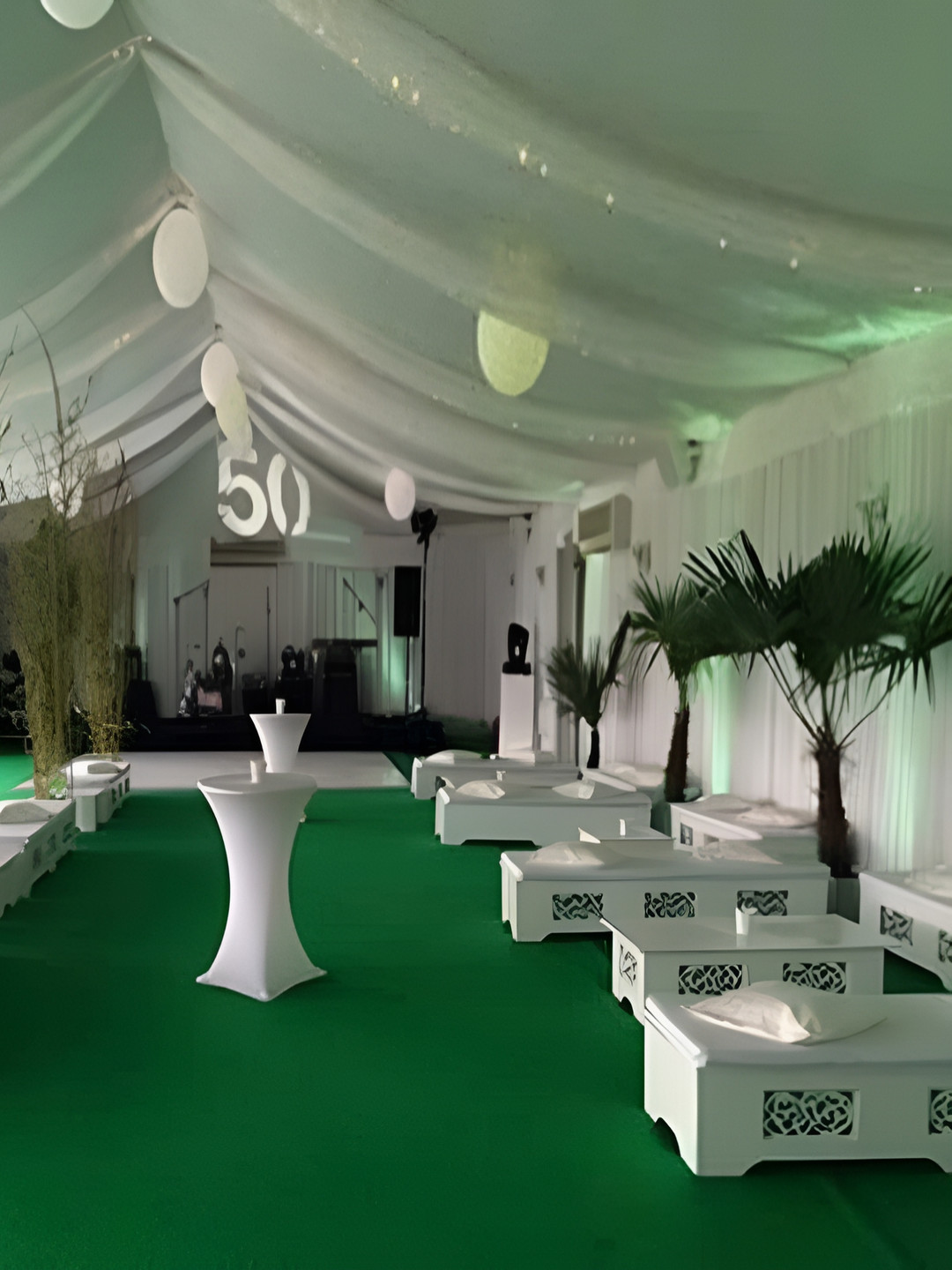 SANA CARPET Green Rectangle Anti-Skid Carpet