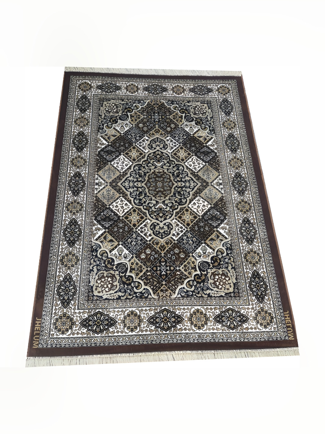 SANA CARPET Green Geometric Anti-Skid Carpet
