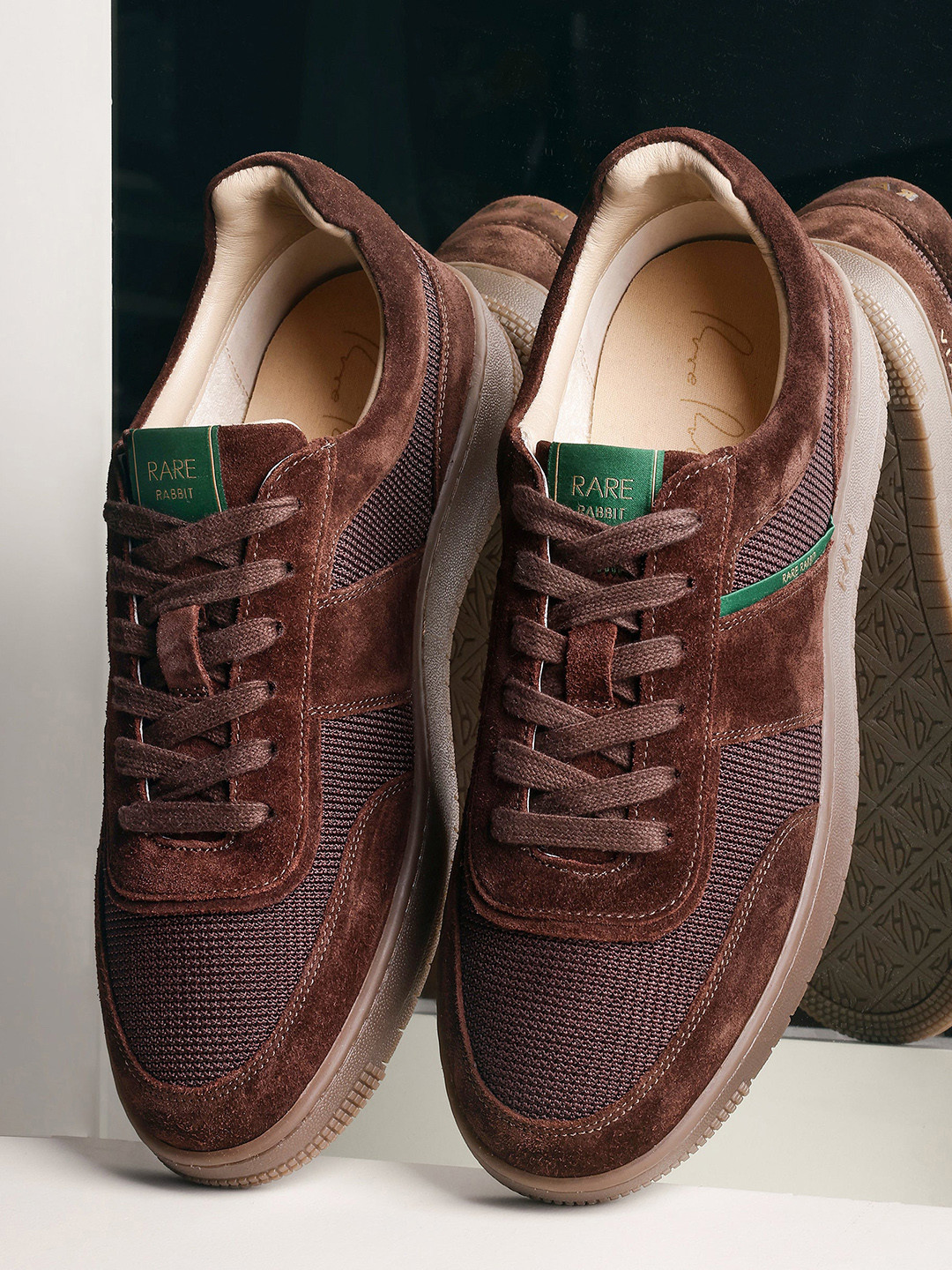 RARE RABBIT Men Rubio Textured Leather Sneakers