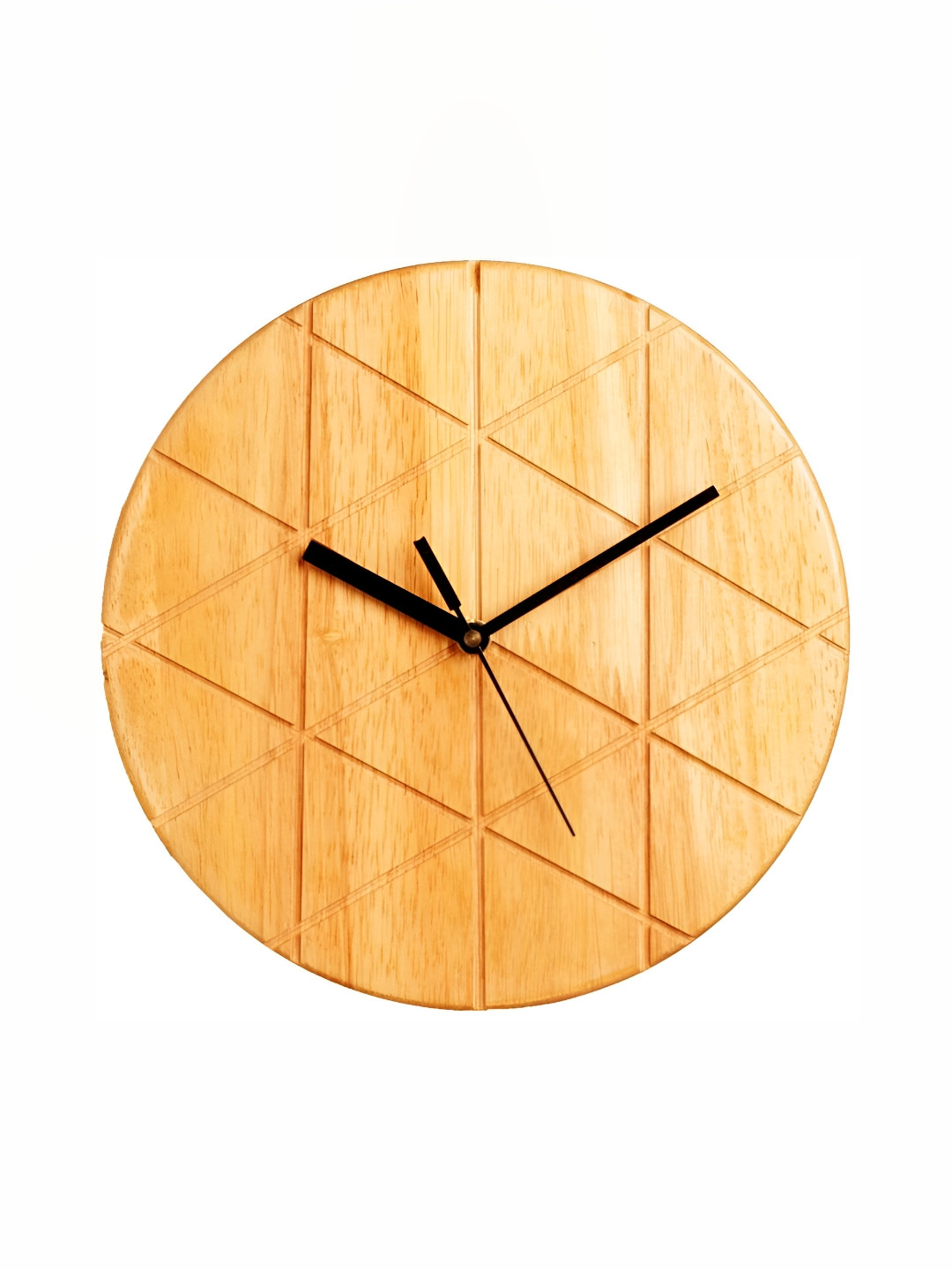 Crimson Knot Brown & Black Wooden Contemporary Round Shaped Wall Clock