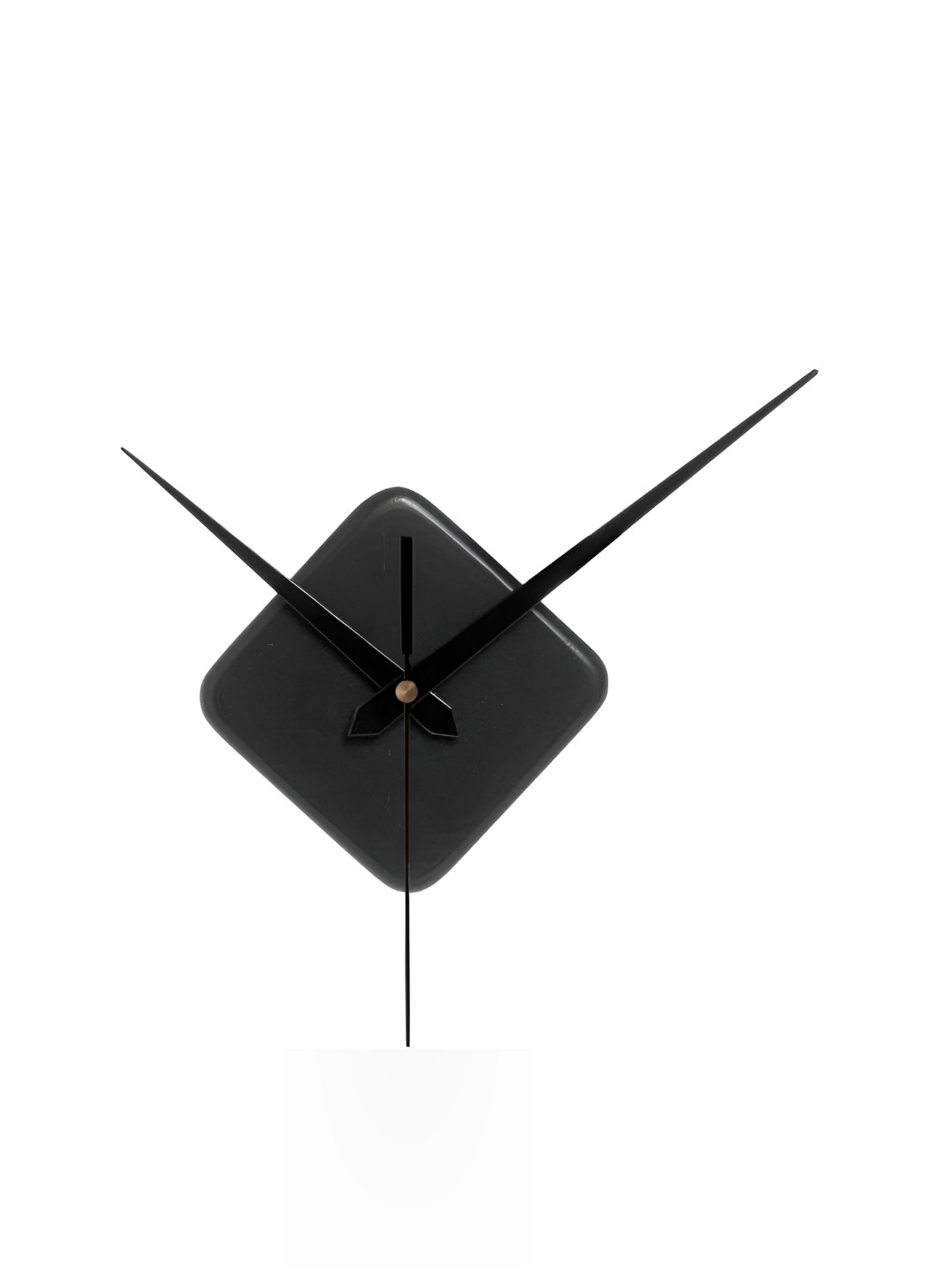 Crimson Knot Black Wooden Contemporary Square Shaped Wall Clock