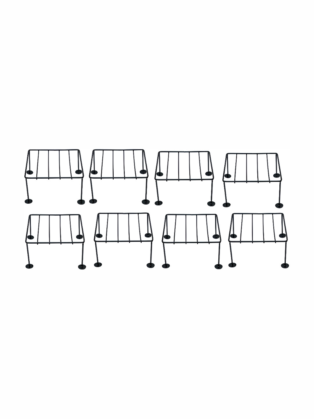 appeasy Black 4Pcs Square Metal Planter Stands