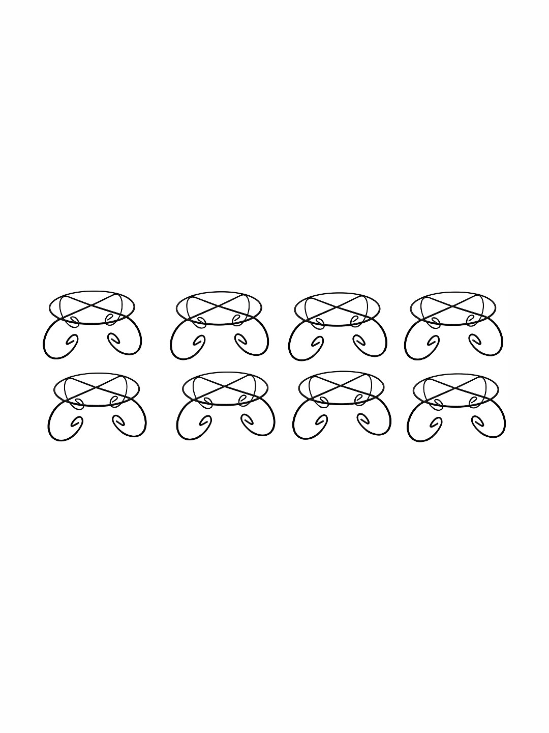 appeasy Black 8Pcs Curved Metal Planter Stands