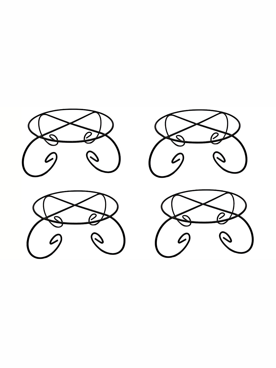 appeasy Black 4Pcs Metal Pot Stands